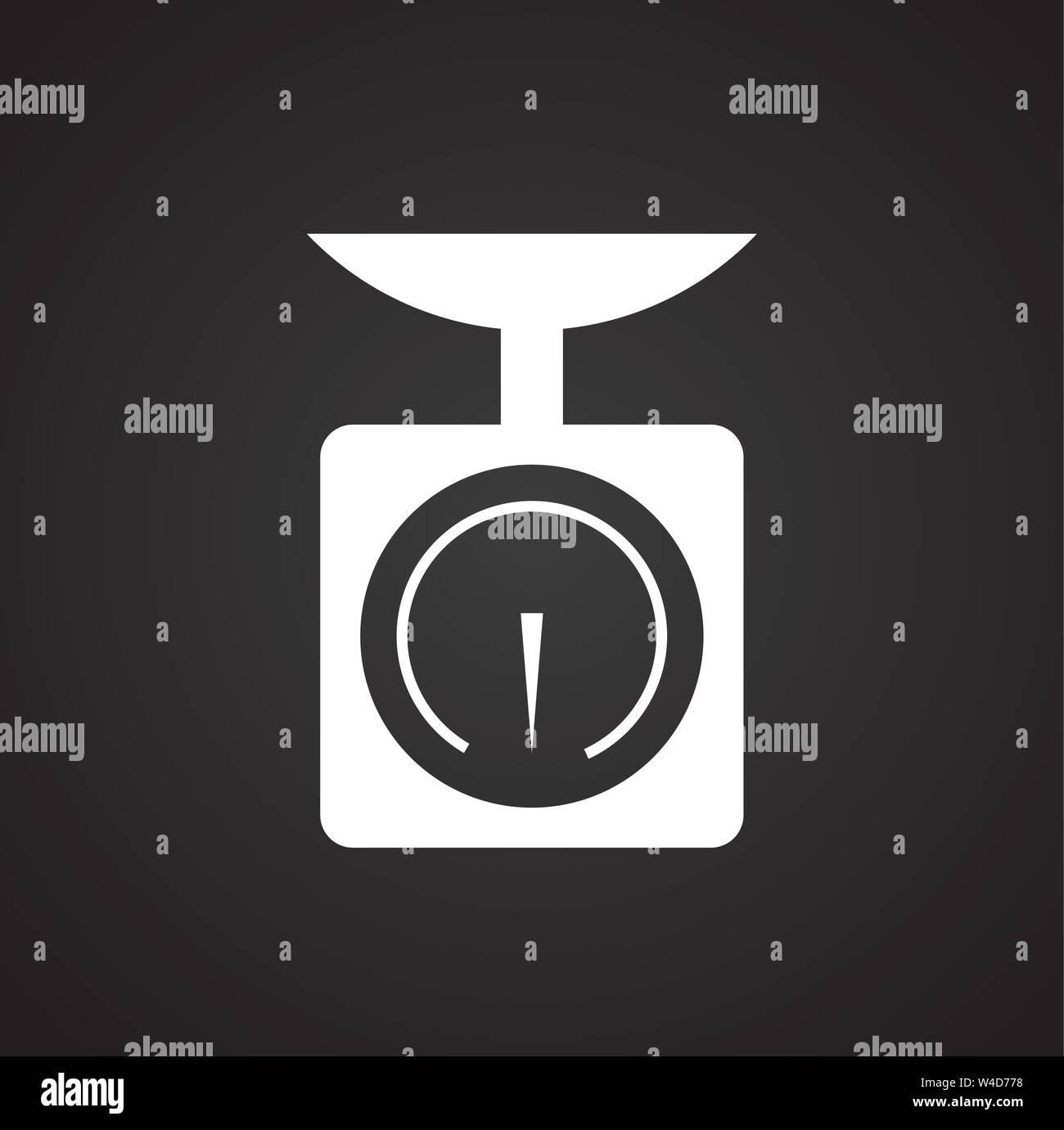 Scale related icon on background for graphic and web design. Simple ...