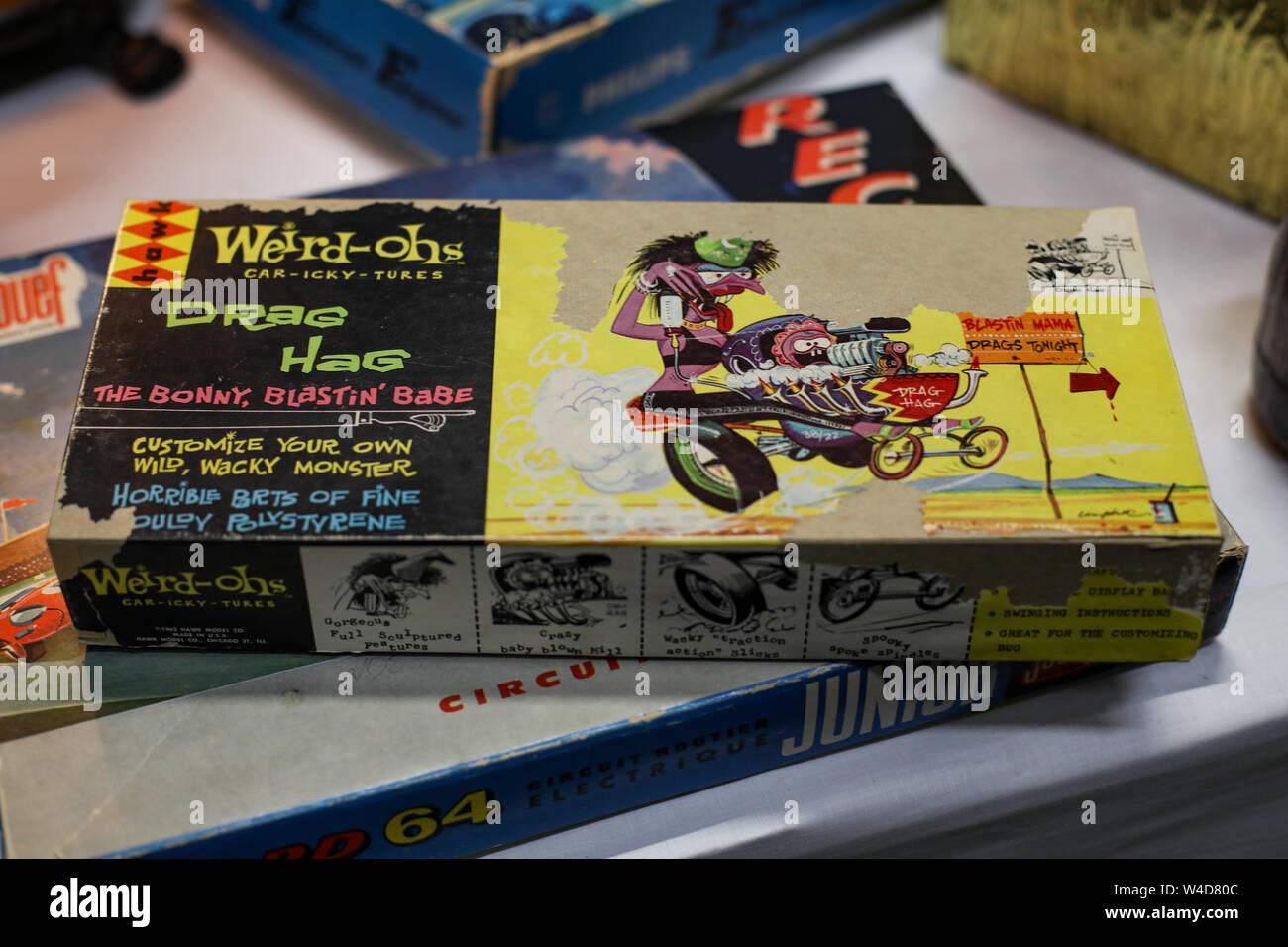 Vintage Hawk Company's Weird-Ohs plastic model kit at Retro and Vintage Design Expo in Helsinki, Finland Stock Photo