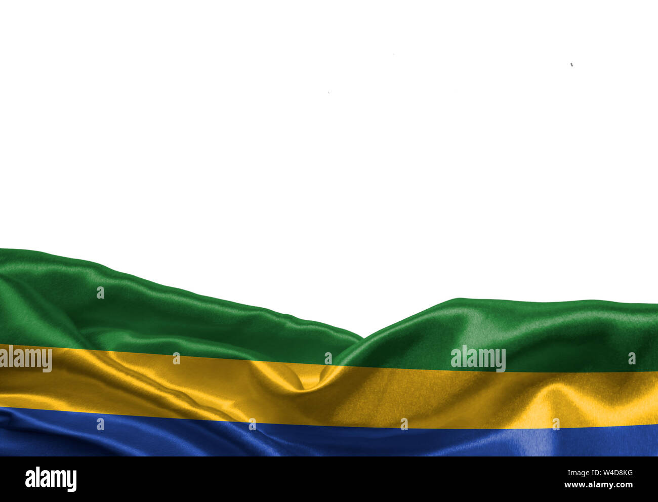 Gabon flag isolated on white background with place for your text Stock ...