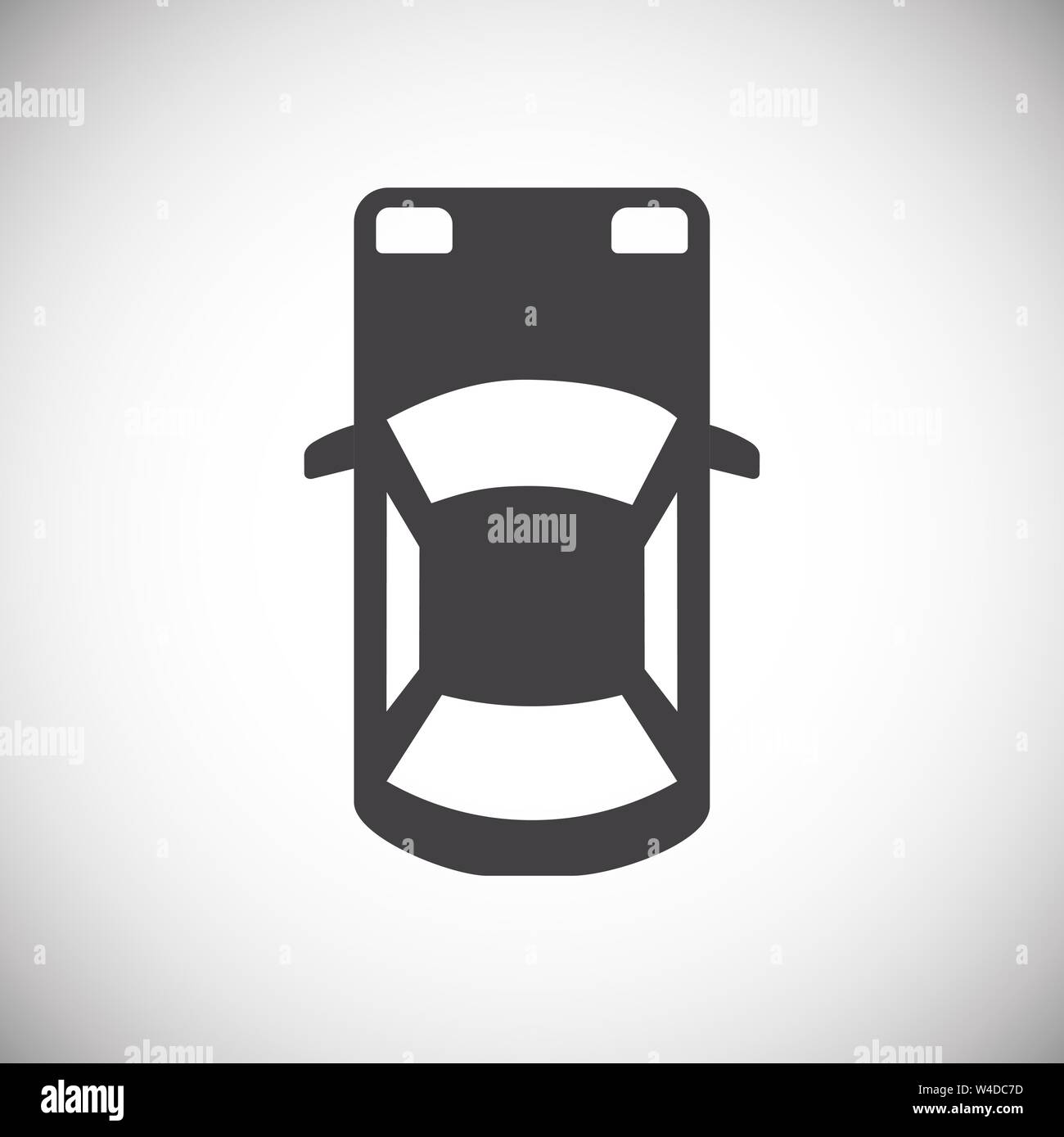 Car top view icon on background for graphic and web design. Simple ...