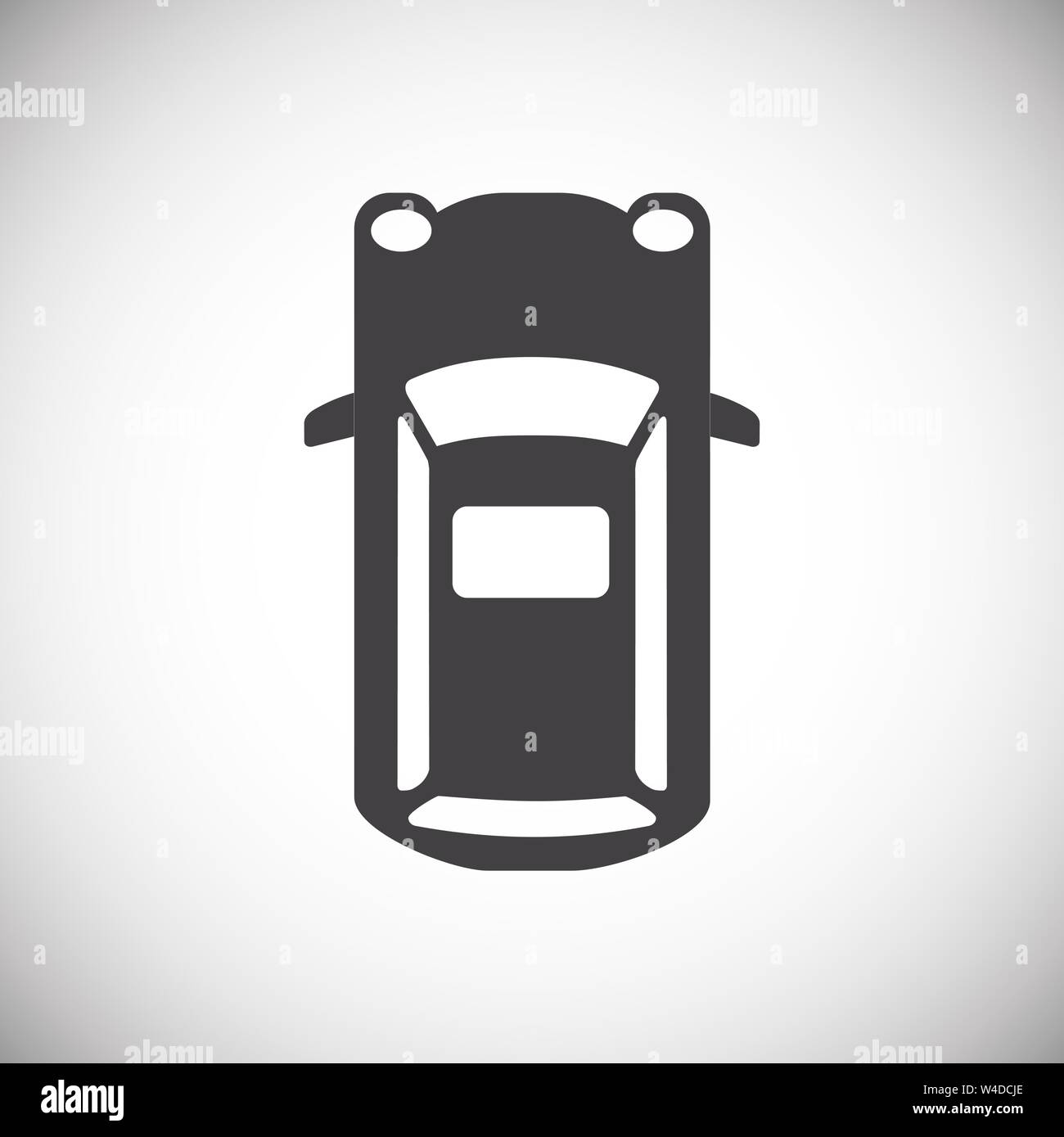 Car top view icon on background for graphic and web design. Simple ...