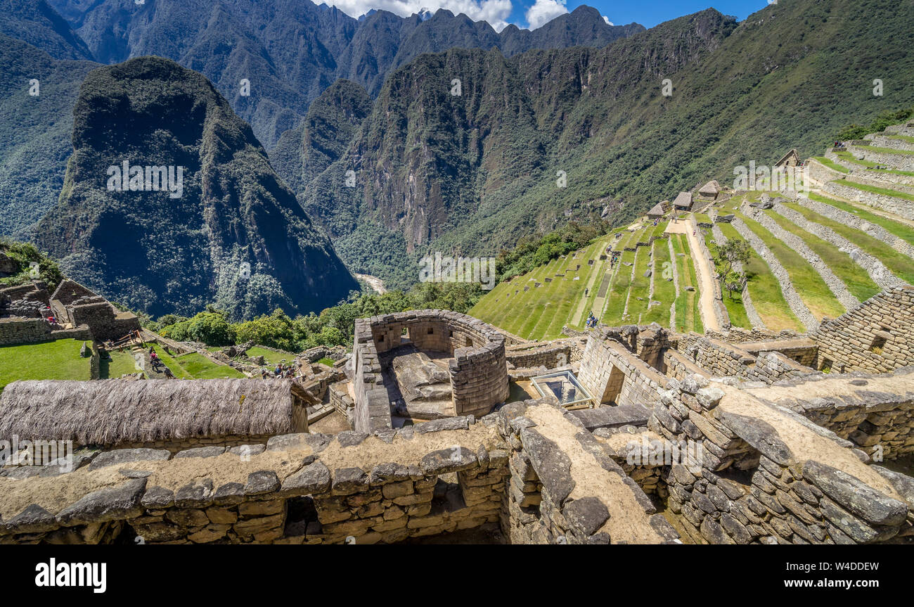 Panorama view of Ancient city - Machu Picchu in Peru Stock Photo - Alamy