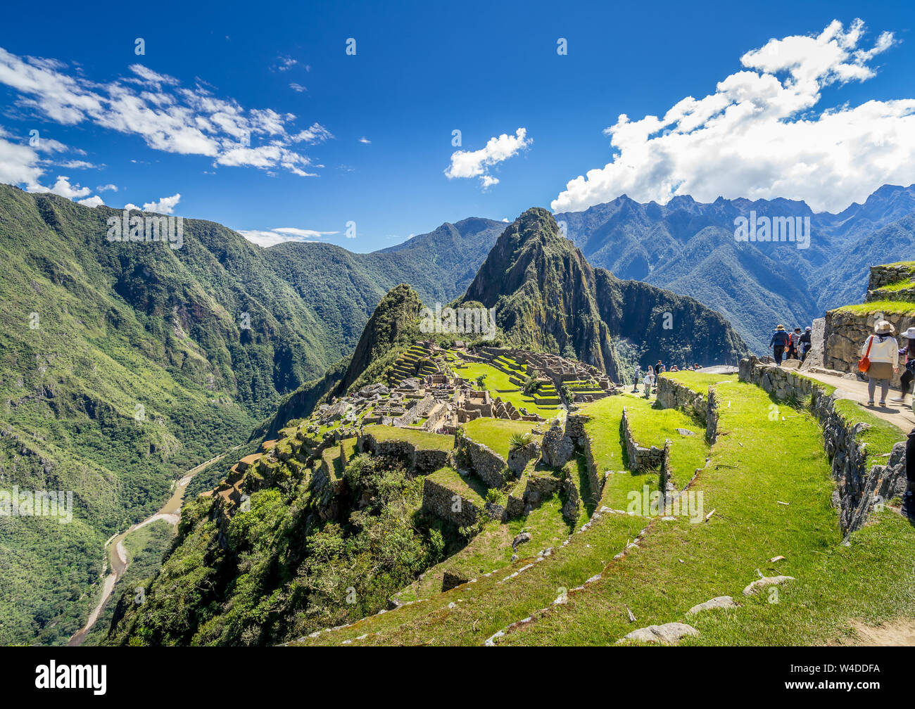 Panorama view of Ancient city - Machu Picchu in Peru Stock Photo - Alamy