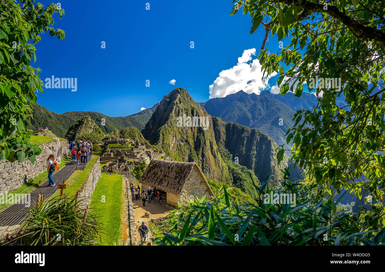 Machu Picchu, Peru - May 2, 2019. Panorama view of Ancient city - Machu ...