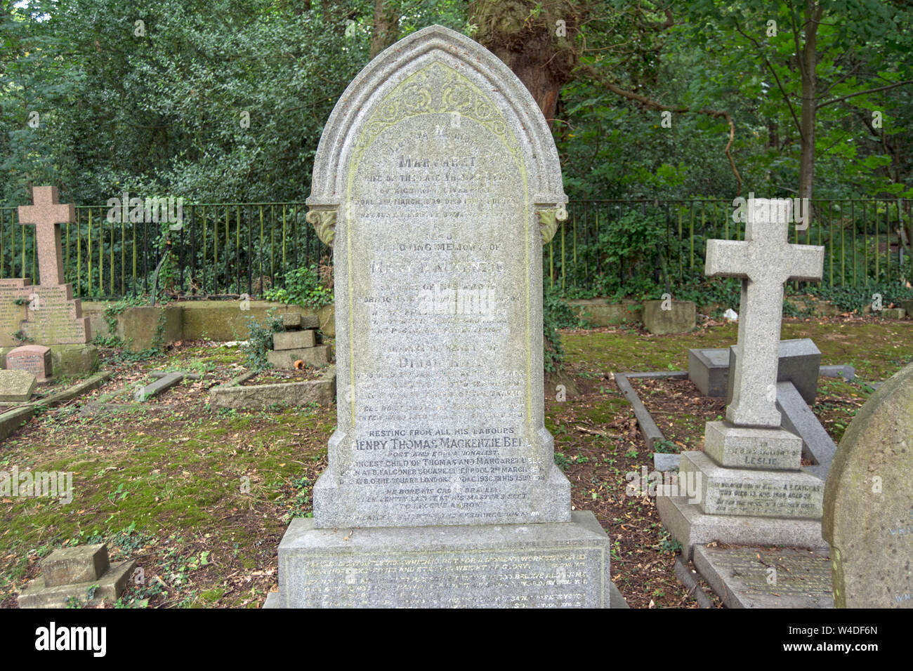the 1891 grave of margaret bell, the first burial in putney vale ...