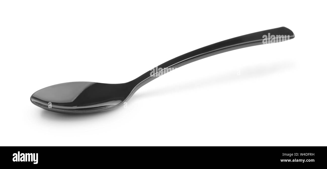 Plastic spoon isolated on white background Stock Photo Alamy