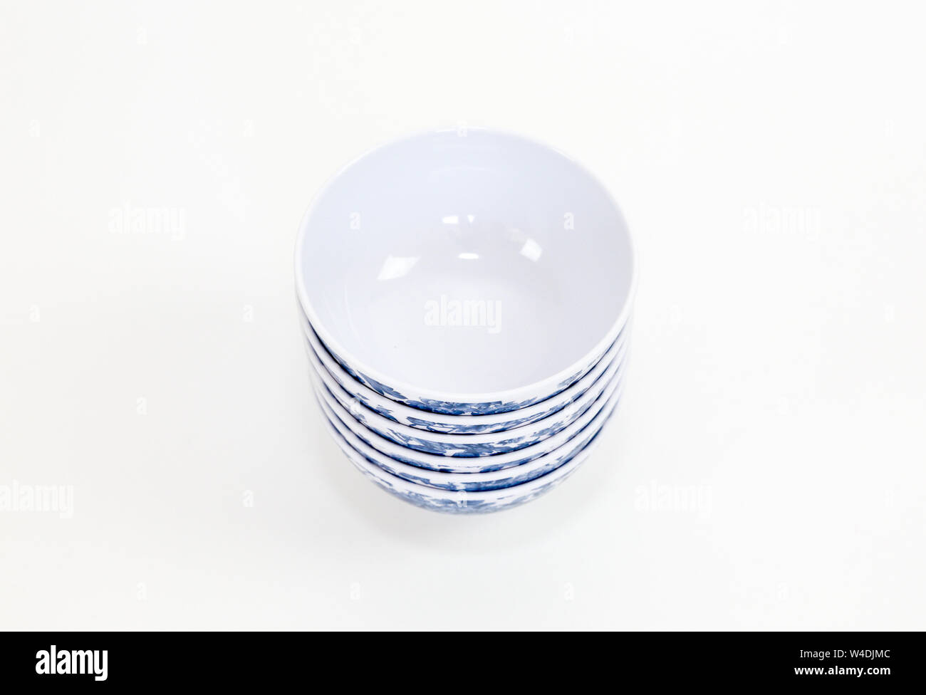 Empty Plastic Bowl , Clipping path , isolated on white - Image Stock Photo