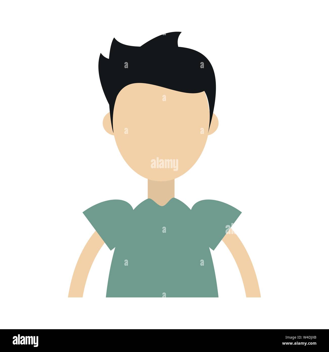 boy with blue shirt isolated Stock Vector Image & Art - Alamy