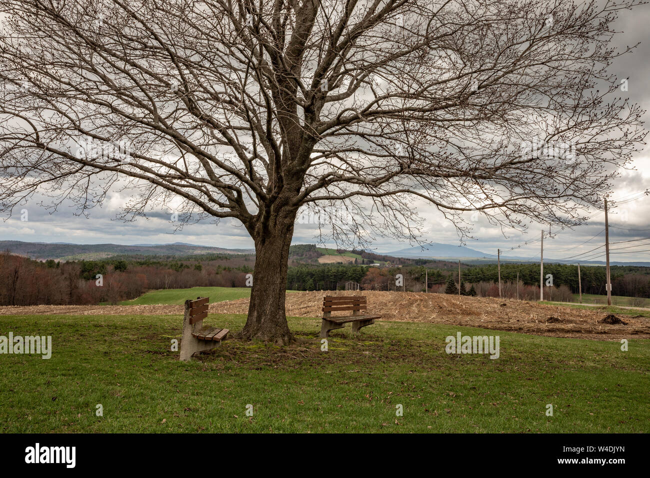 A hilltop farm in Massachusetts Stock Photo Alamy