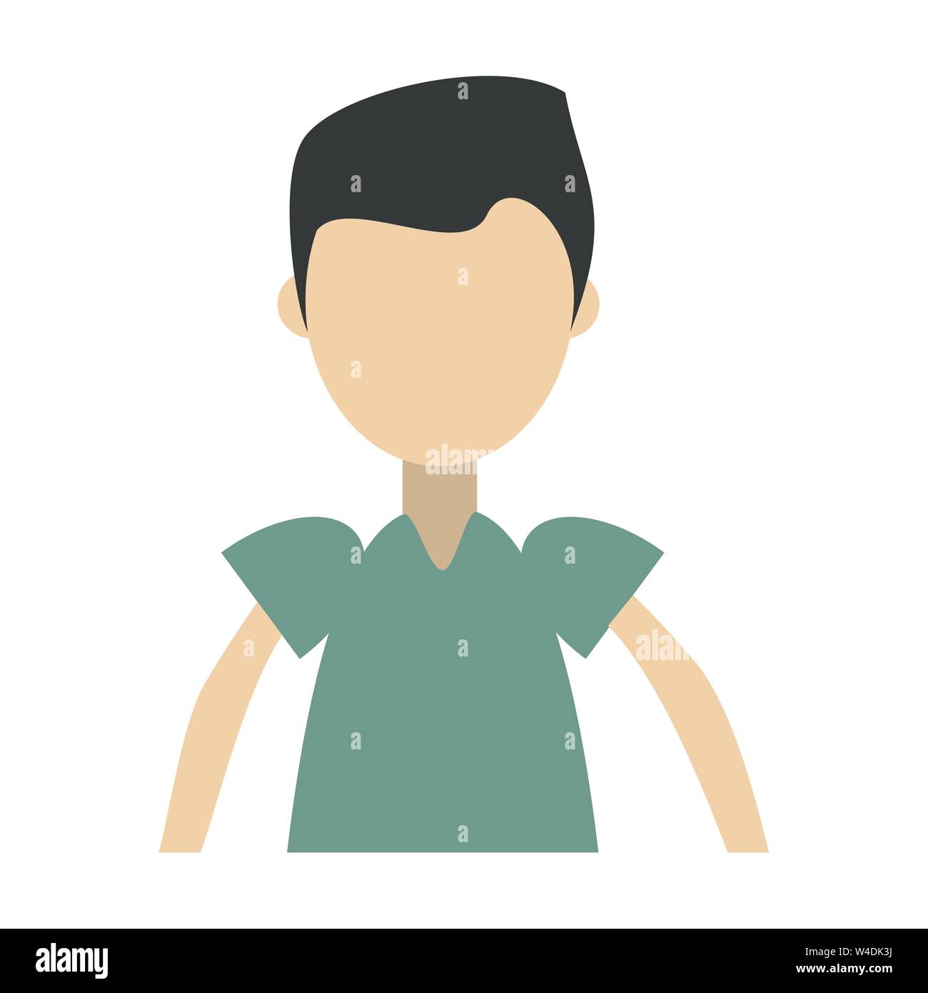 boy with blue shirt isolated Stock Vector Image & Art - Alamy