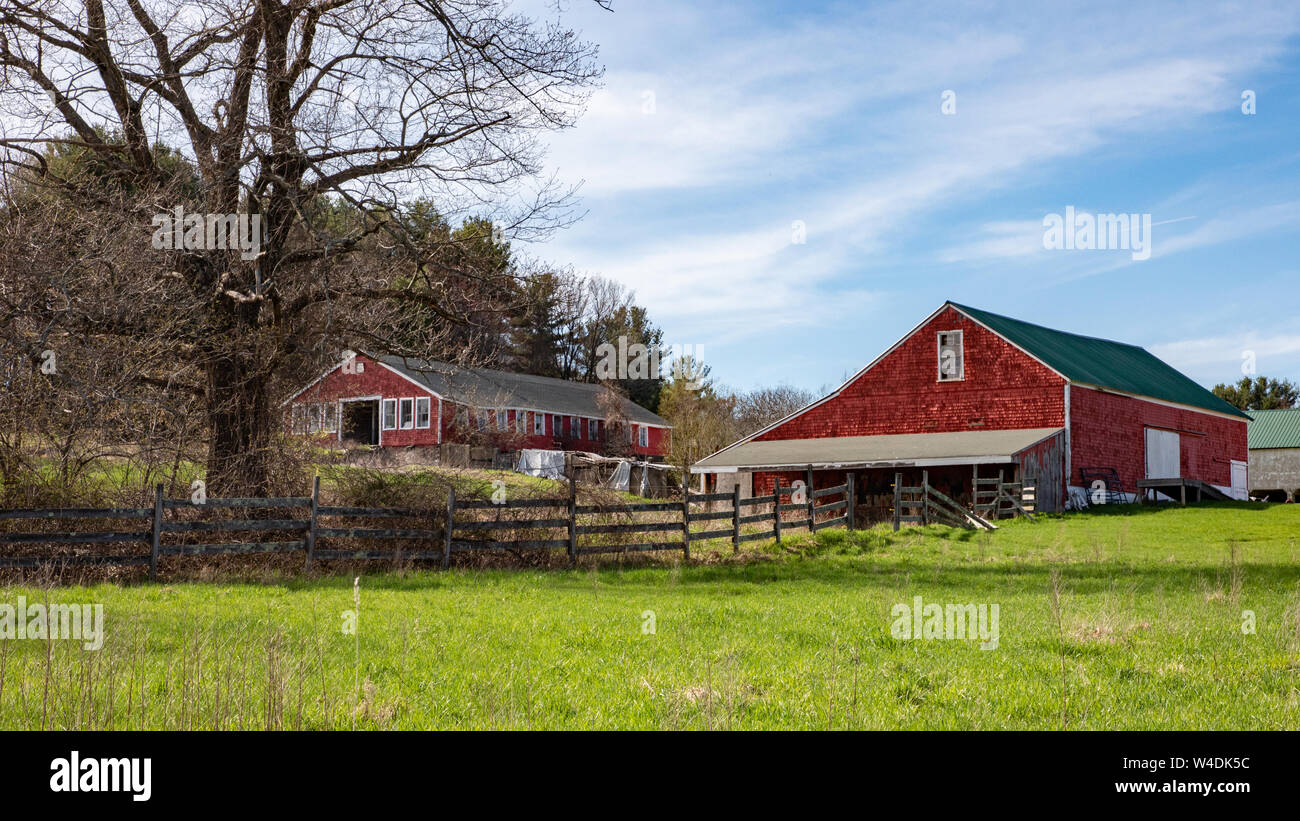 An old farm in Templeton, Massachusetts Stock Photo