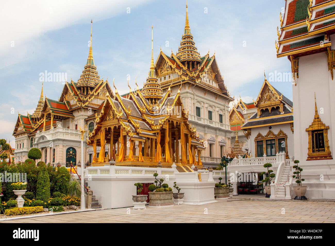 Inner court administrative buildings at Thailand's Grand Palace in Bangkok. Stock Photo