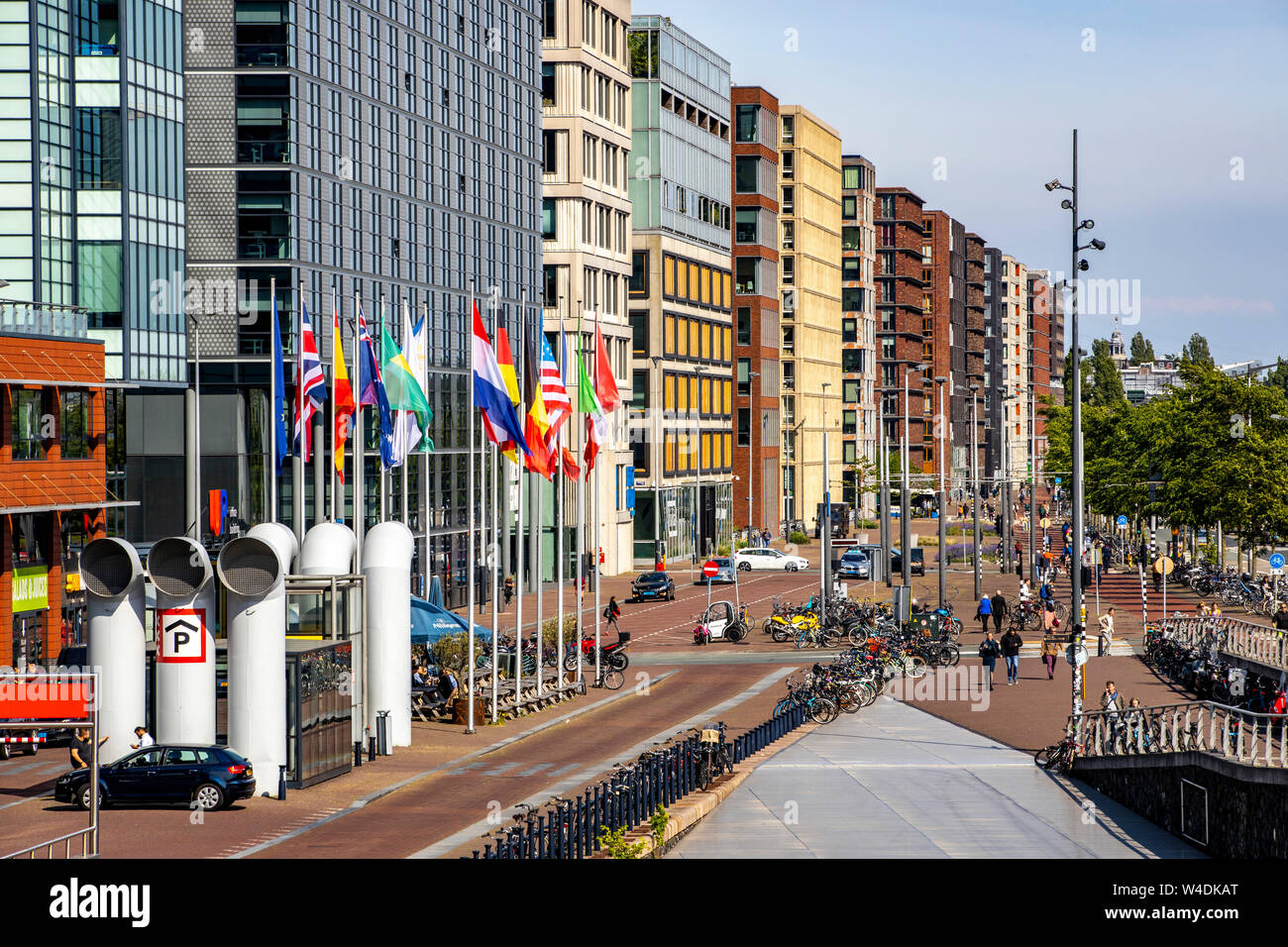 Amsterdam, Netherlands, Piet Heinkade, new buildings at Ijhaven, Stock Photo