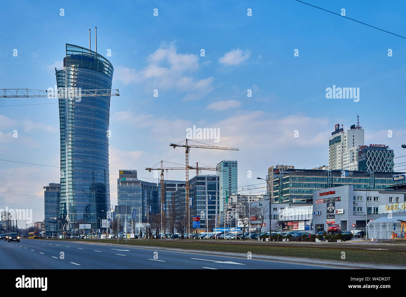 Warsaw, Poland March 05, 2017 The Warsaw Spire is a complex of