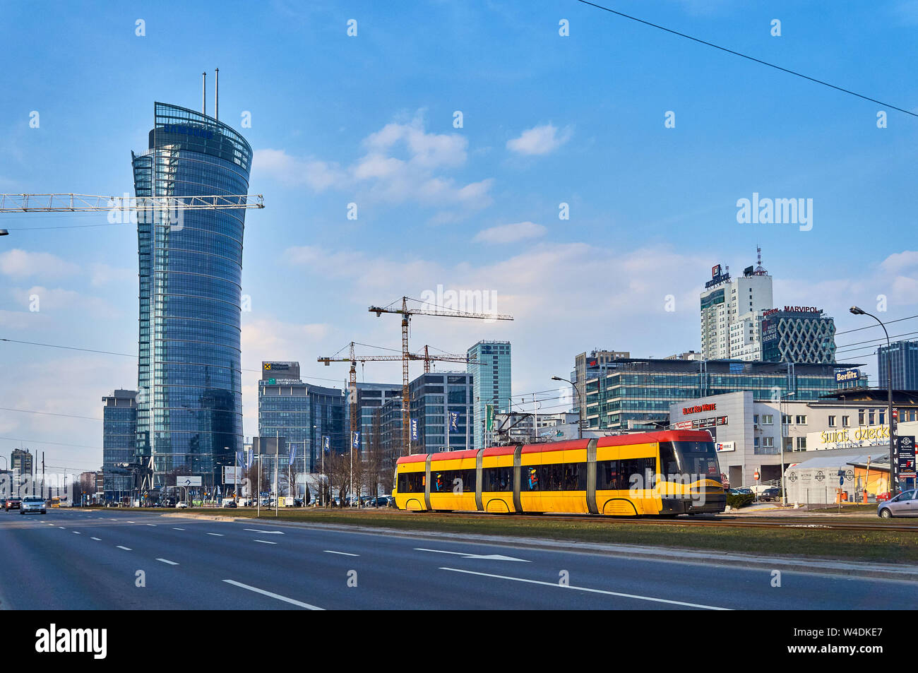 Warsaw, Poland March 05, 2017 The Warsaw Spire is a complex of