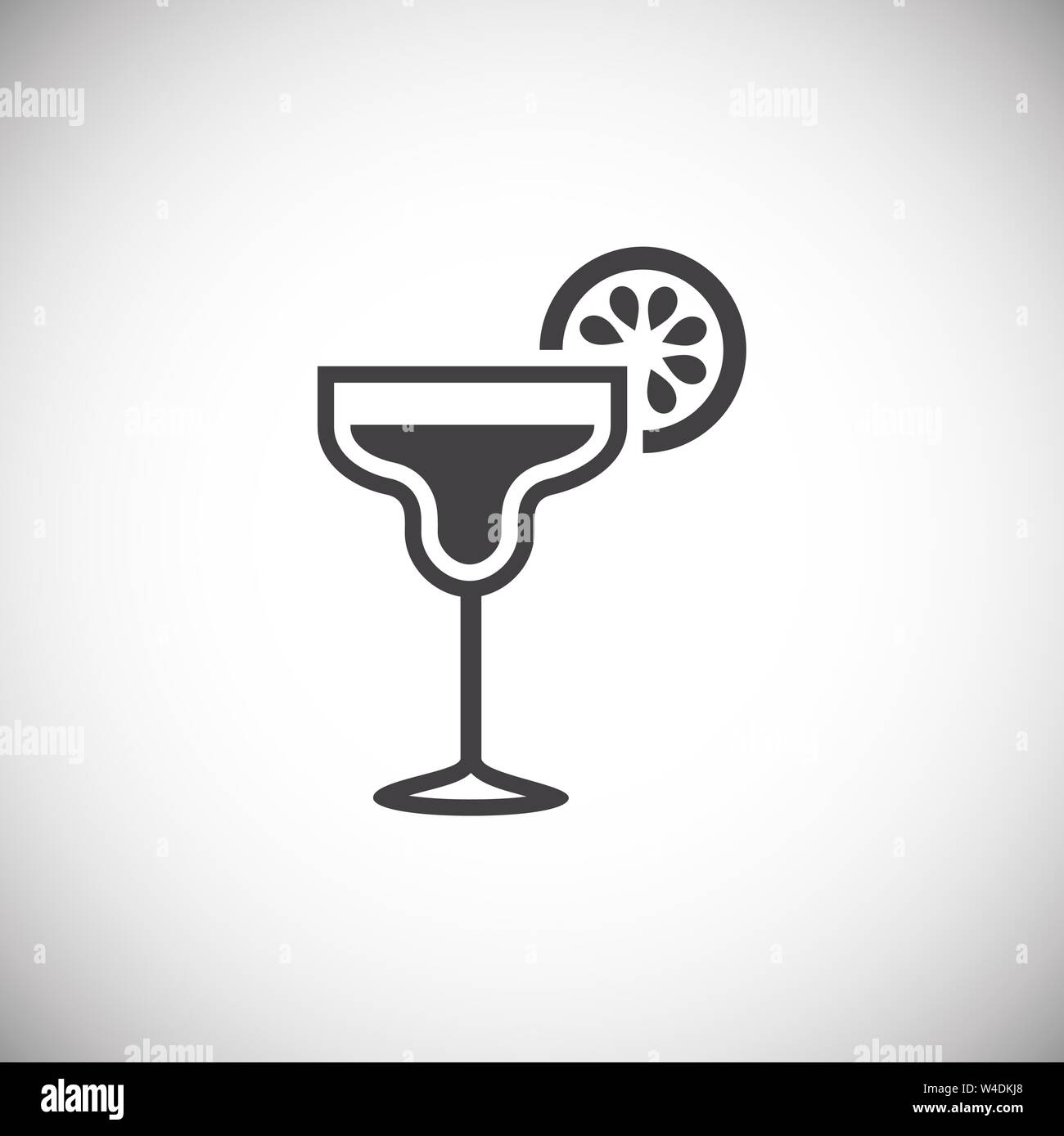 Cocktail related icon on background for graphic and web design. Simple ...