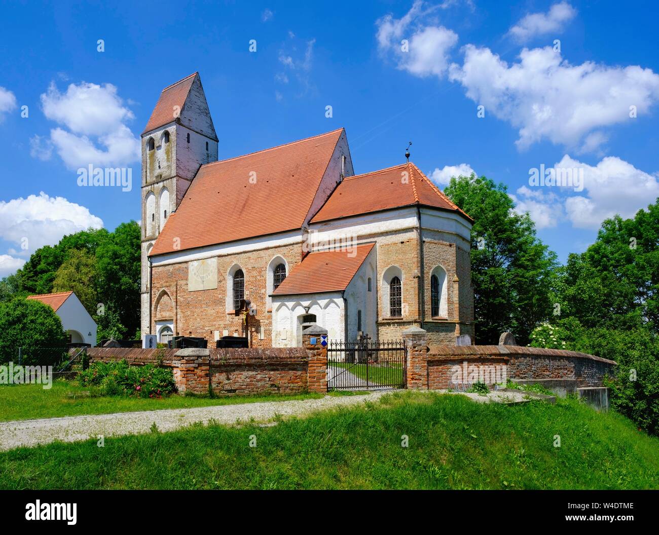 Late Gothic pilgrimage church St. Johannes, Usterling, near Landau an der Isar, Lower Bavaria, Bavaria, Germany Stock Photo