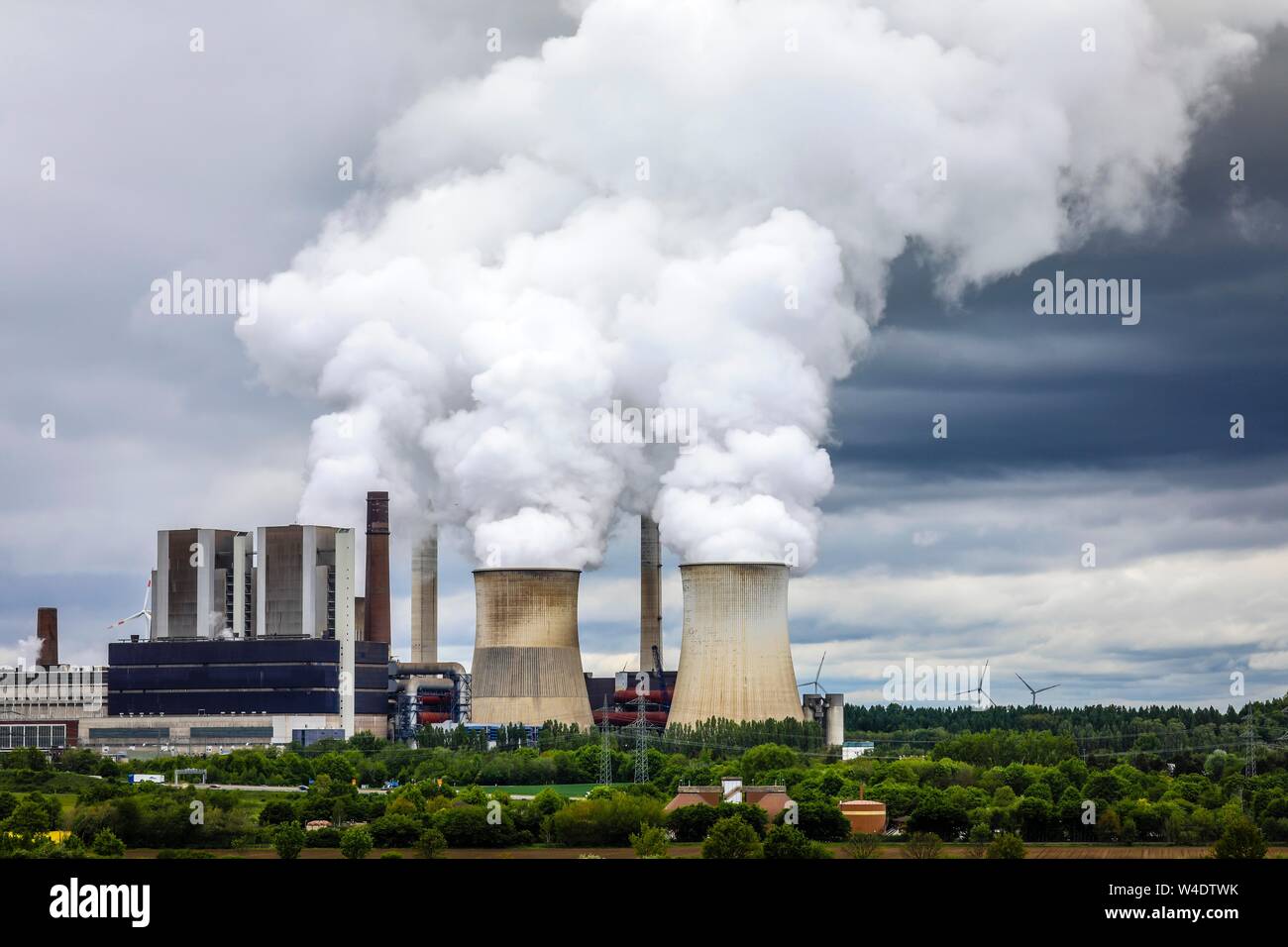 RWE lignite-fired power plant Weisweiler, Eschweiler, Rhineland, North Rhine-Westphalia, Germany Stock Photo
