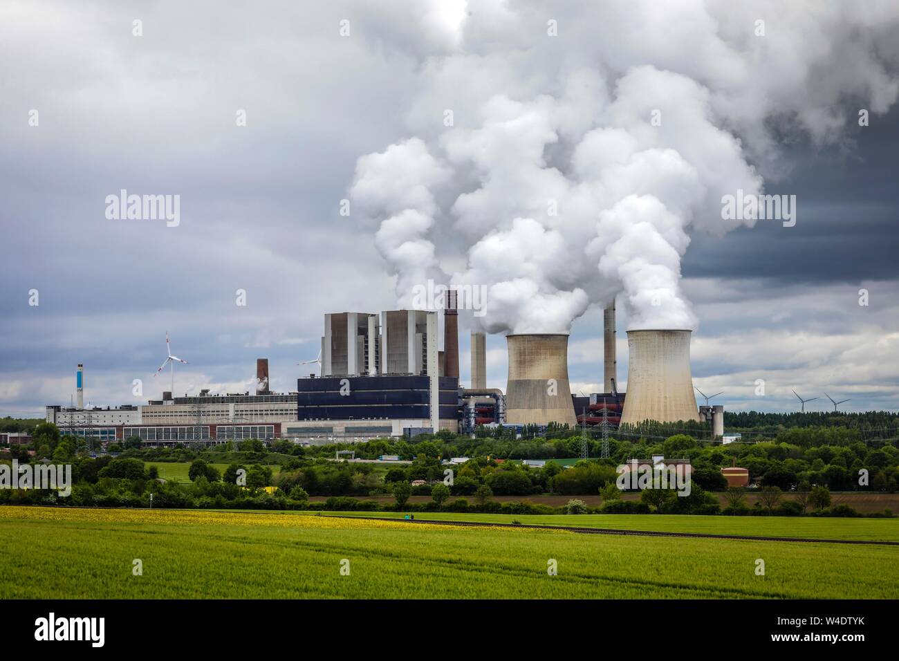 RWE lignite-fired power plant Weisweiler, Eschweiler, Rhineland, North Rhine-Westphalia, Germany Stock Photo