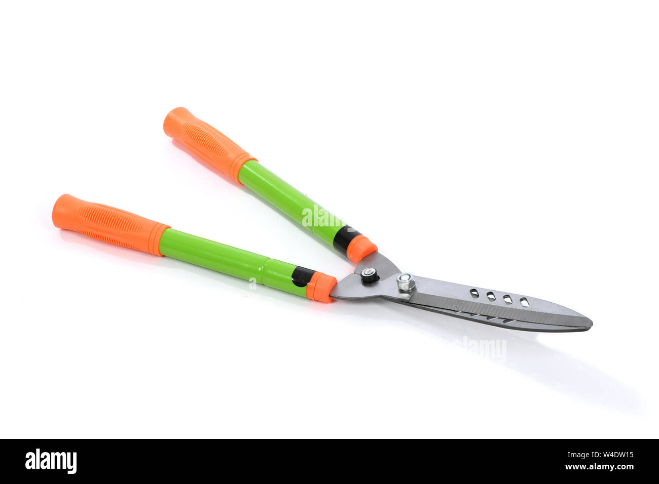 Garden tools, scissors for cutting isolated on white background. High