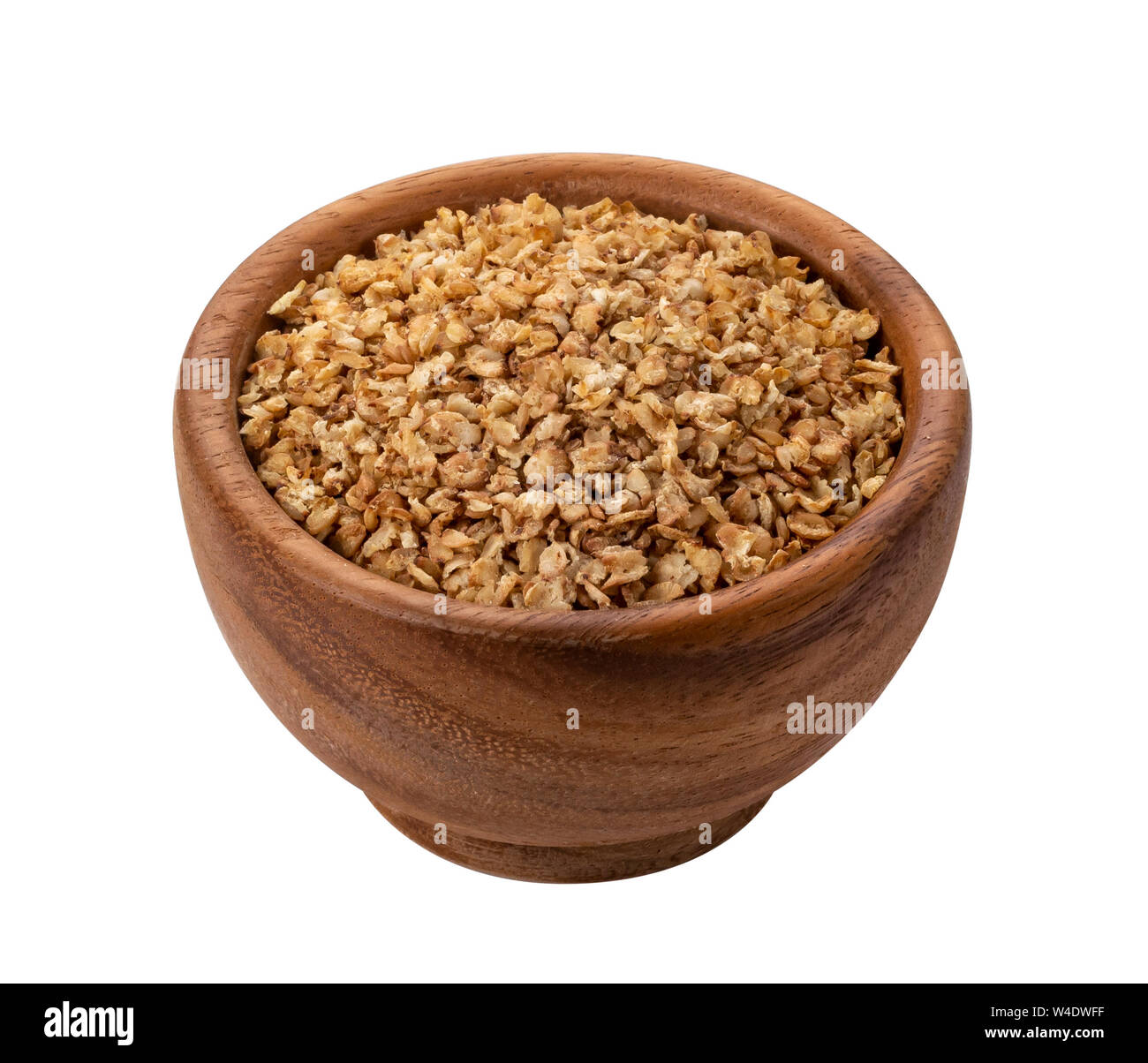 Bush Flake Buckwheat flakes isolated on white background with clipping path Stock ...