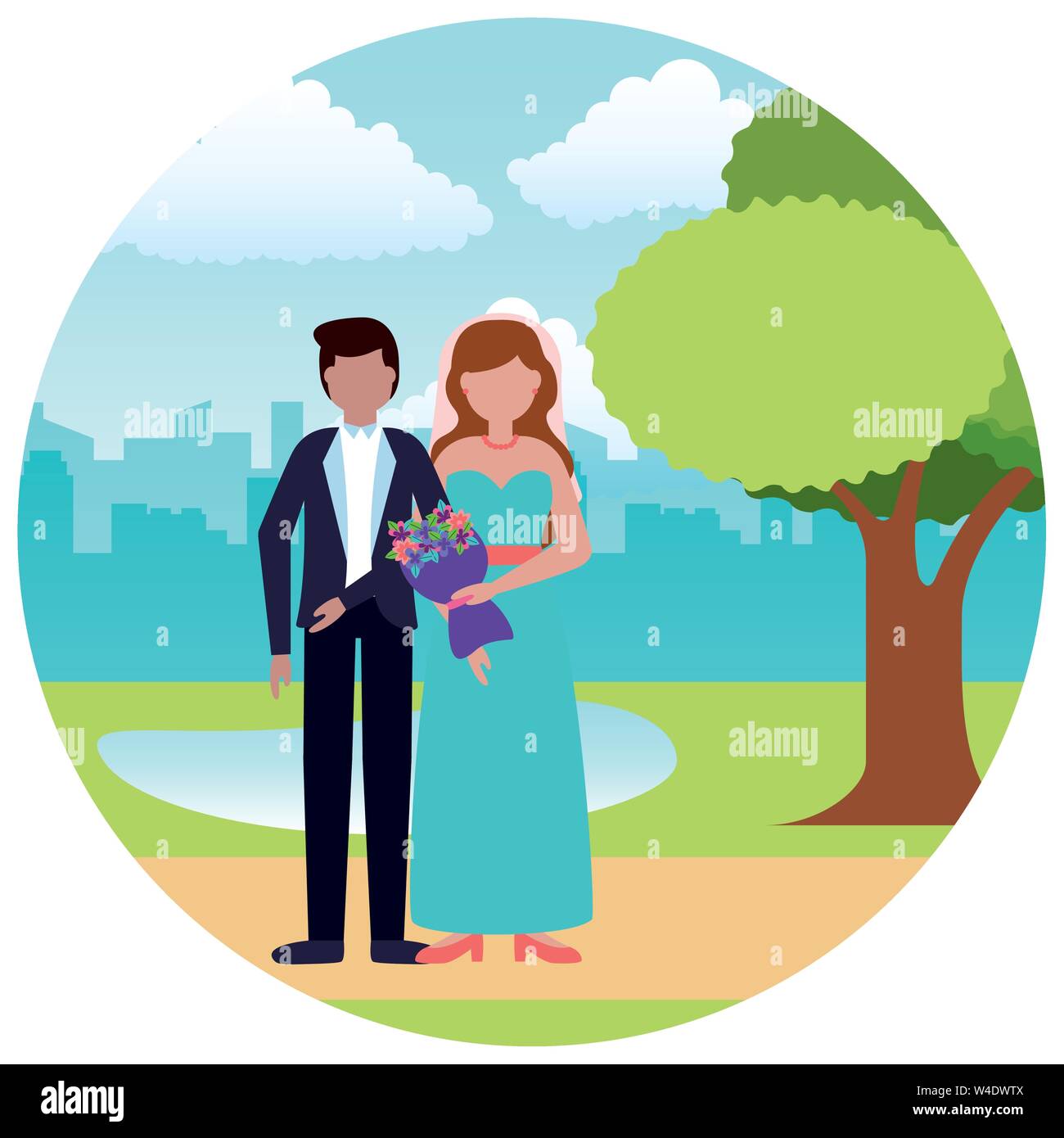 bride and groom wedding day Stock Vector Image & Art - Alamy