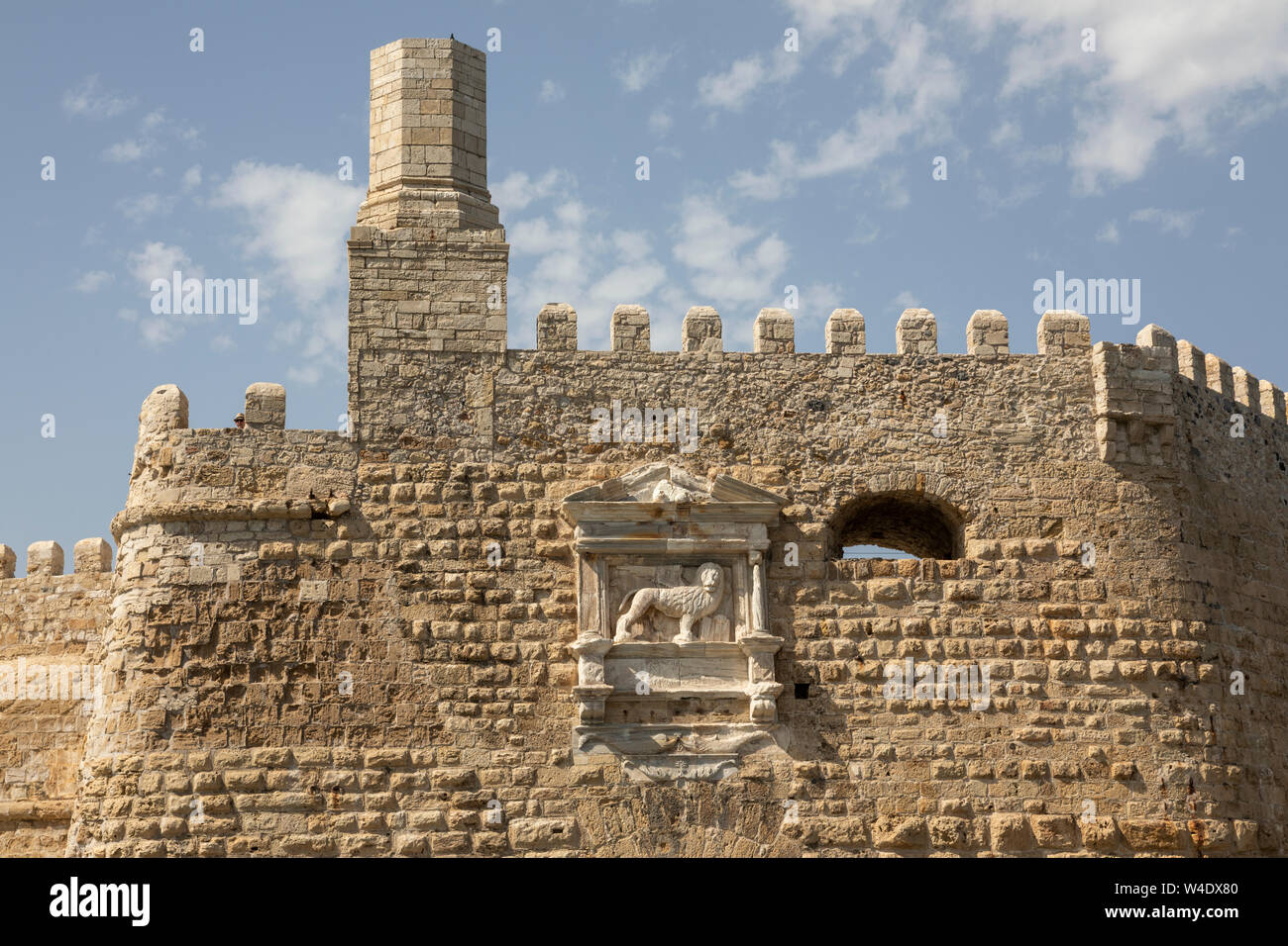 The landmark Fortress of Koules in Heraklion, Crete, Greece Stock Photo