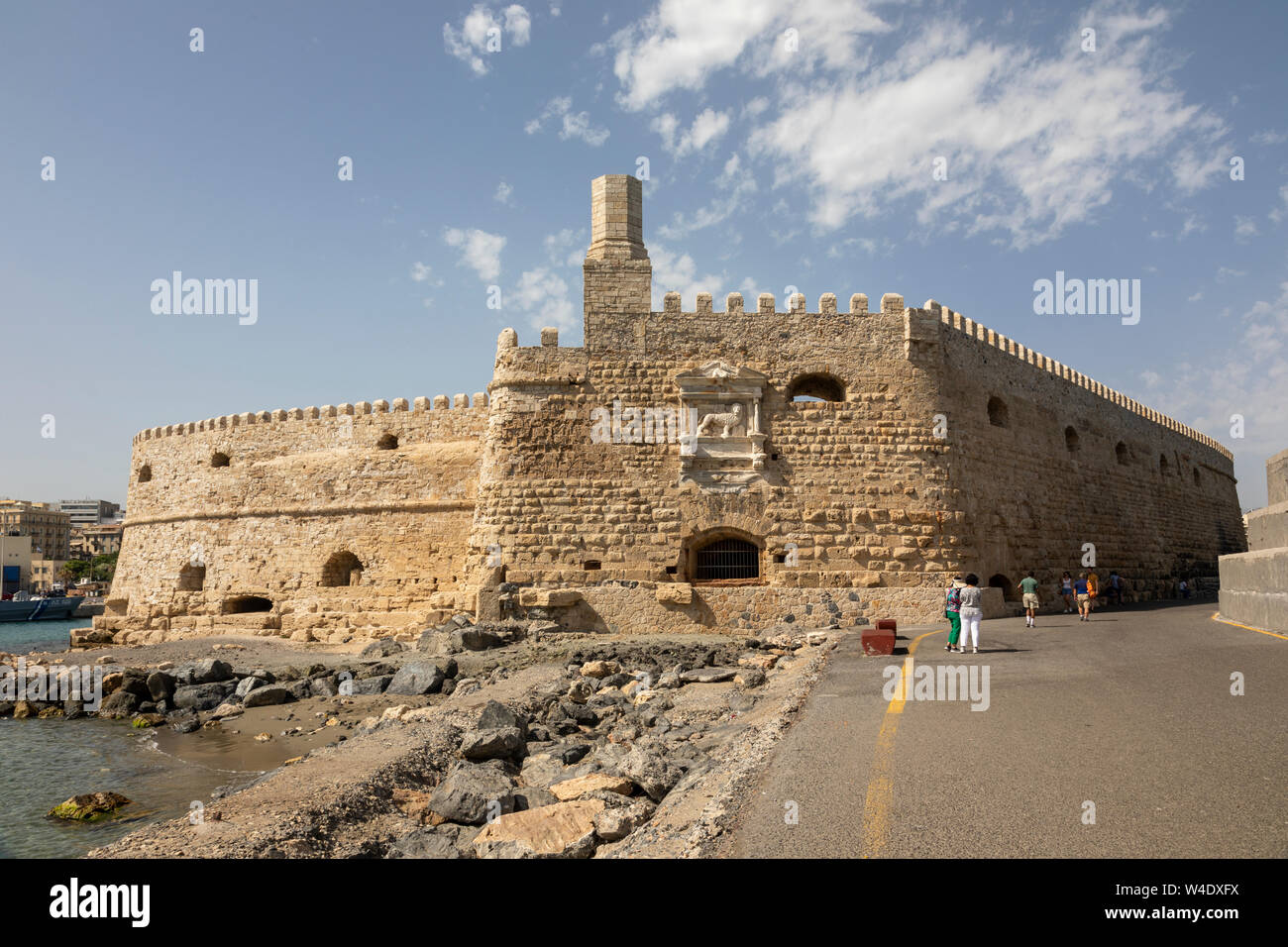 The landmark Fortress of Koules in Heraklion, Crete, Greece Stock Photo