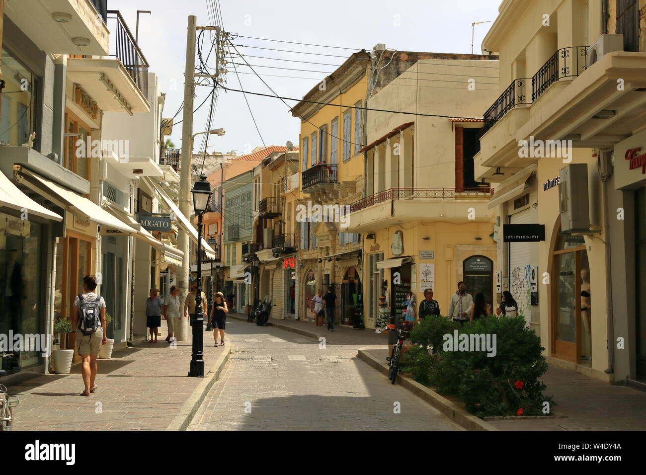 Rethymno, Crete island / Greece - May 28 2019: Charming old town Rethymno  in Crete in Greece Stock Photo - Alamy
