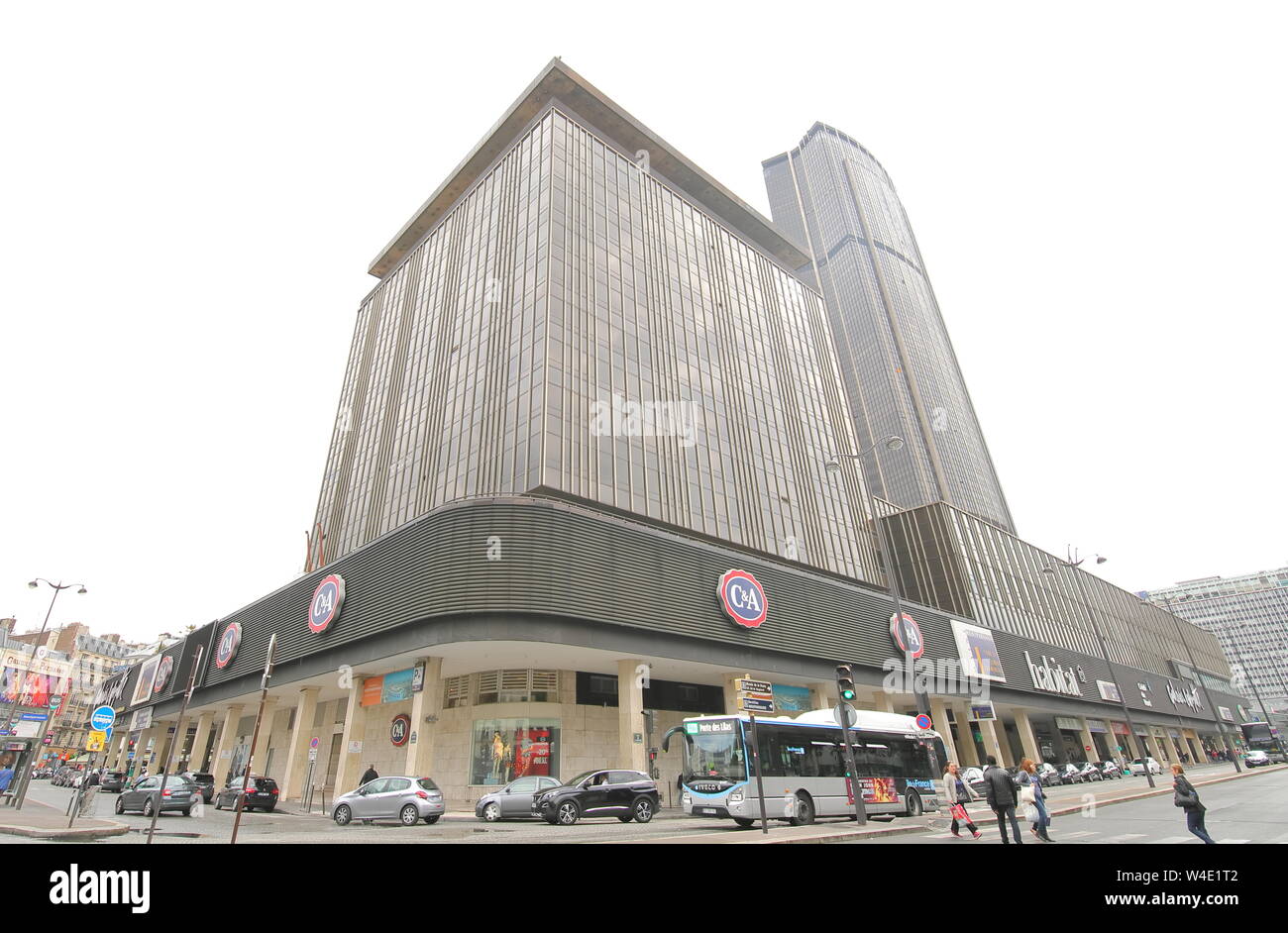 People visit Galeries Lafayette Montparnasse department store Paris