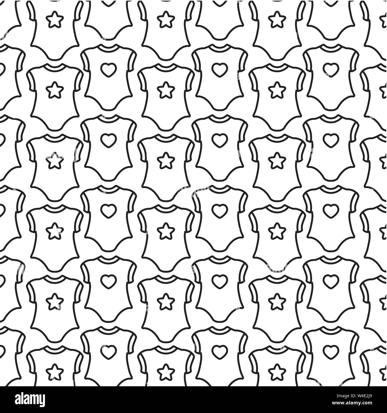 pattern of clothes baby background vector illustration design Stock ...
