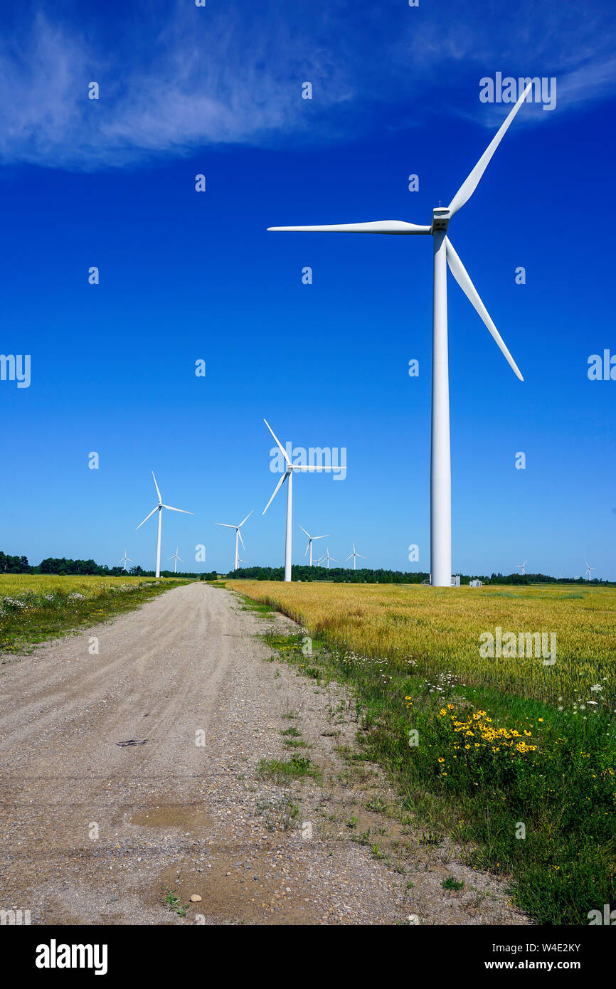 The small rural town of Shelburne, Ontario, Canada has 133 wind