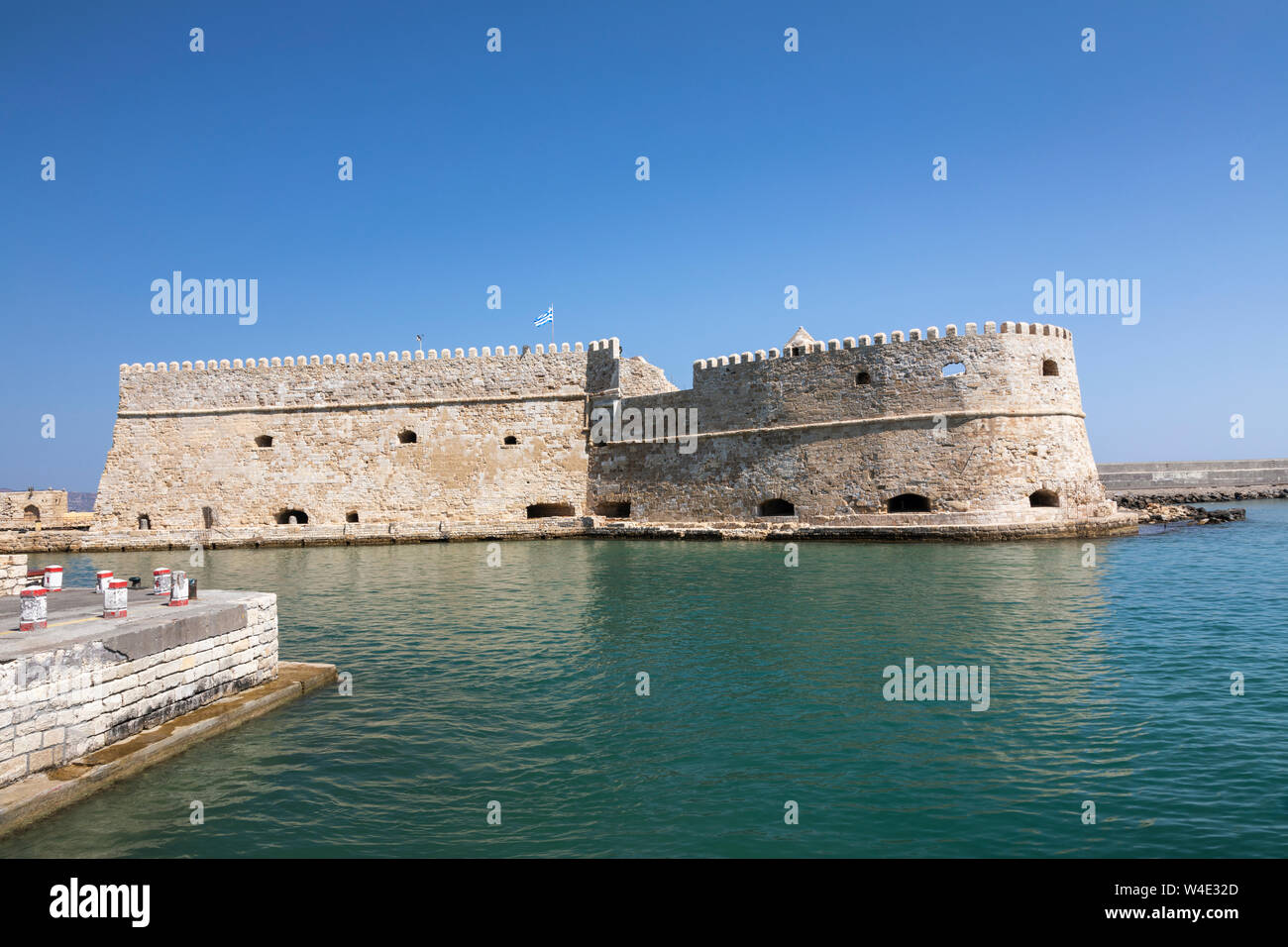 The Fortress of Koules in Heraklion, Crete, Greece Stock Photo