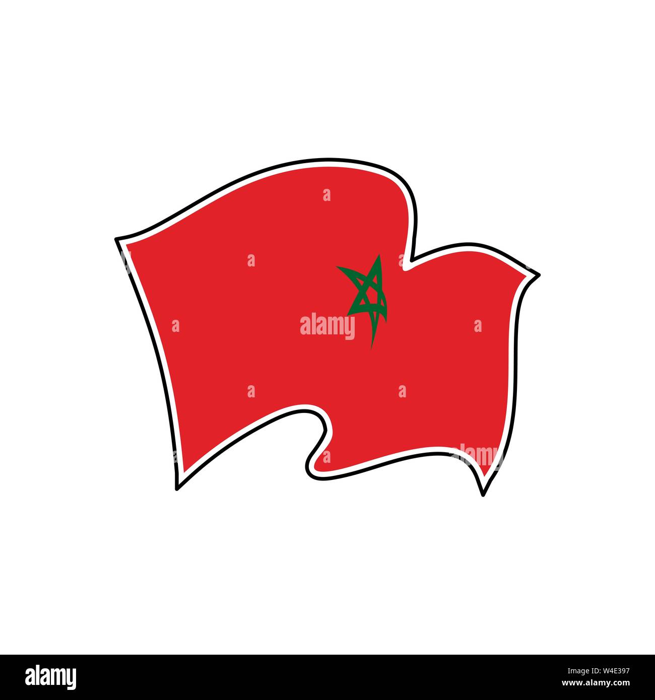 The National Flag Of Morocco Vector Illustration Rabat Stock Vector the-national-flag-of-morocco-vector-illustration-rabat-stock-vector