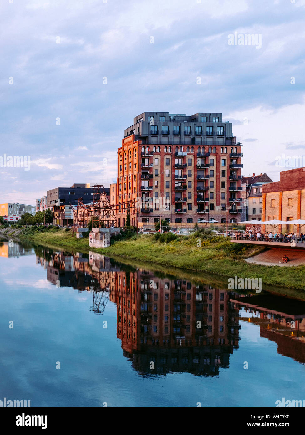 Jungbusch, Mannheim/Germany. Once a harbour and working class district, Jungbusch has become popular as a student and creative place, with lofts and t Stock Photo