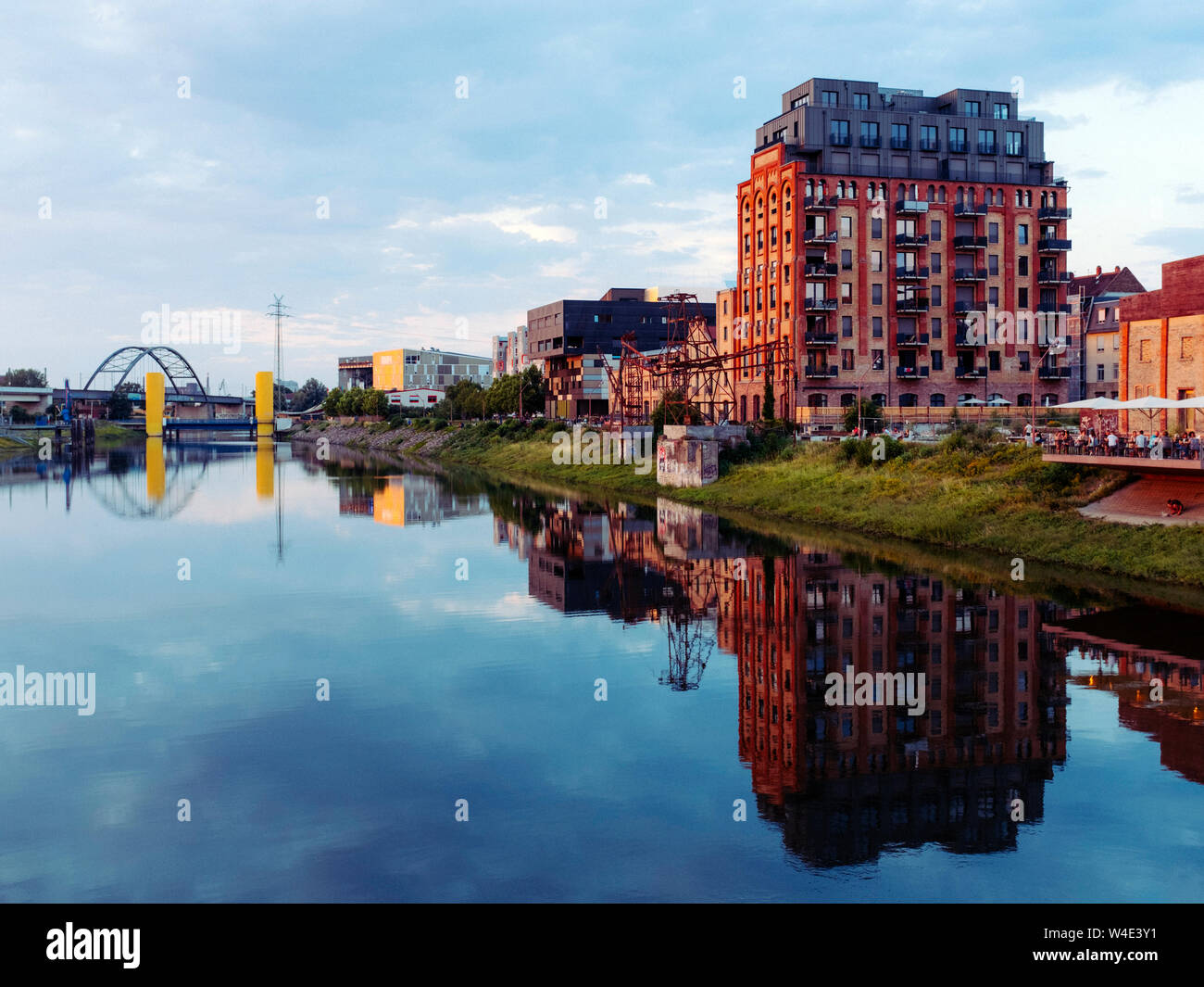 Jungbusch, Mannheim/Germany. Once a harbour and working class district, Jungbusch has become popular as a student and creative place, with lofts and t Stock Photo