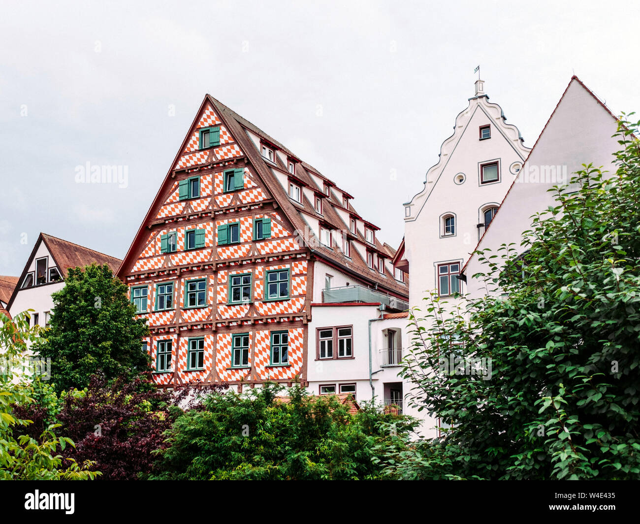 House fronts in the historic Fischerviertel (fishermen's quarter), Ulm/Germany Stock Photo