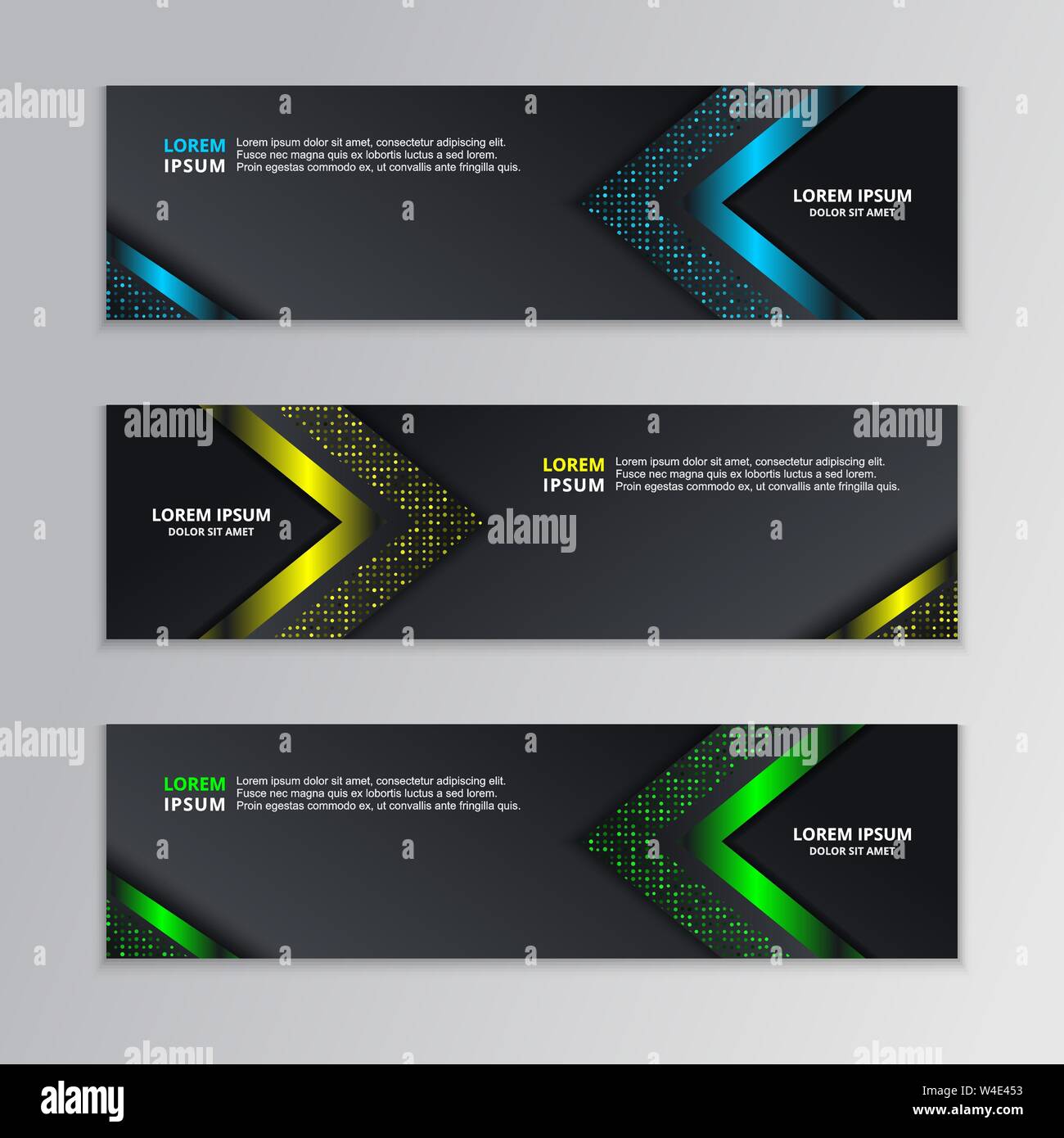 Glowing Dark Techno Banner Template, Modern Neon Design Background ...