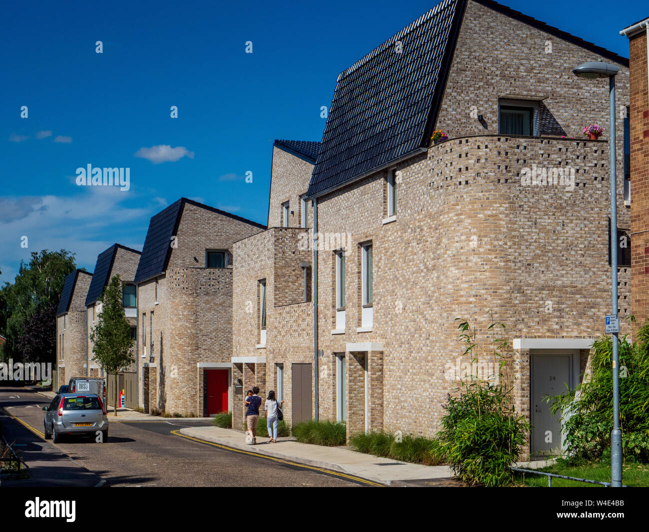 Goldsmith Street Norwich Stirling Prize Winner 2019 - social housing, 105 Passivhaus energy-efficient homes Architect Mikhail Riches with Cathy Hawley Stock Photo