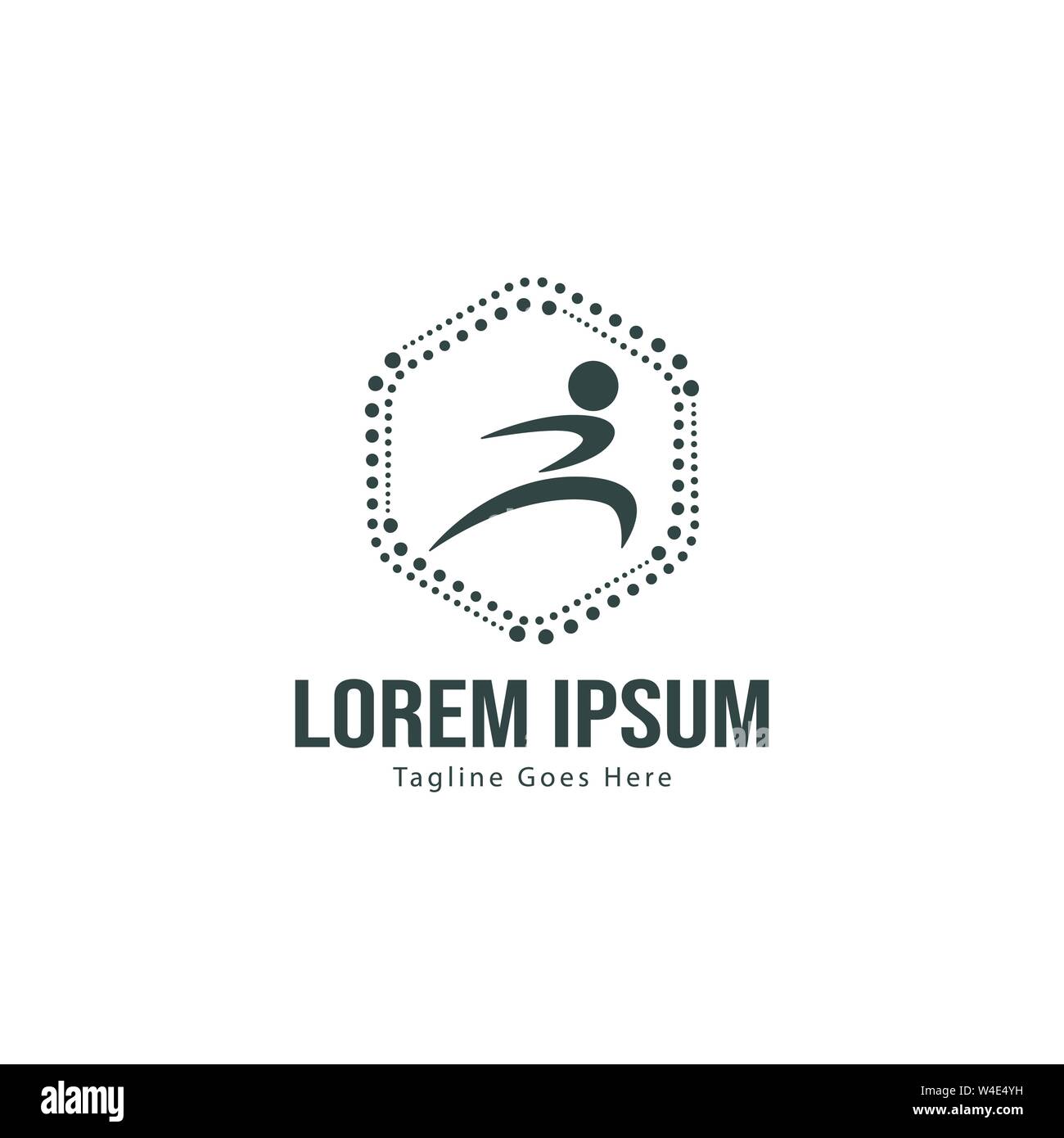 Athletic logo template design. Minimalist Athletic logo with modern