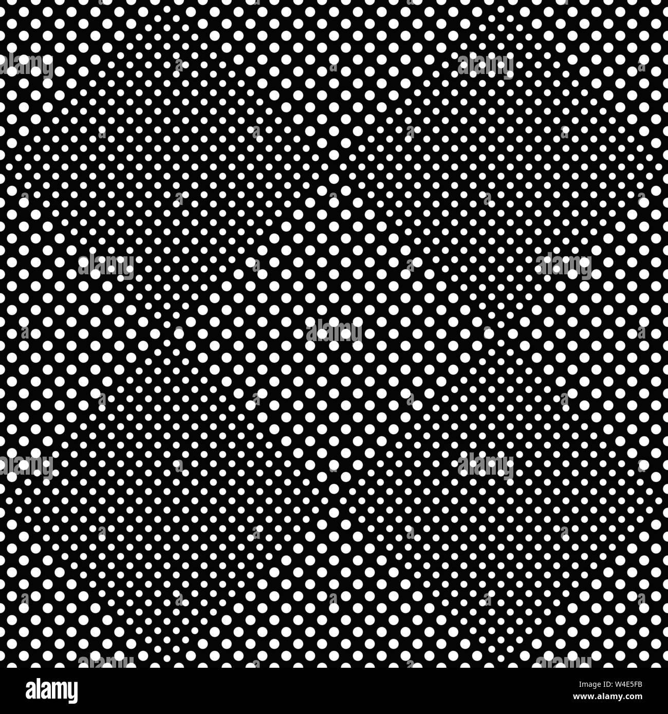 Seamless geometrical black and white dot pattern background abstract