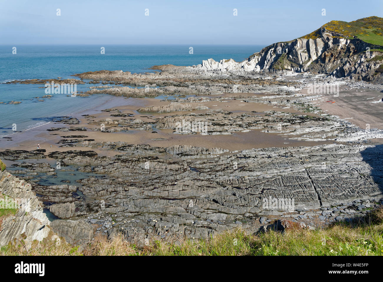 Low Tide at Rockham Beach, Bull Point, North Devon, UK Stock Photo - Alamy
