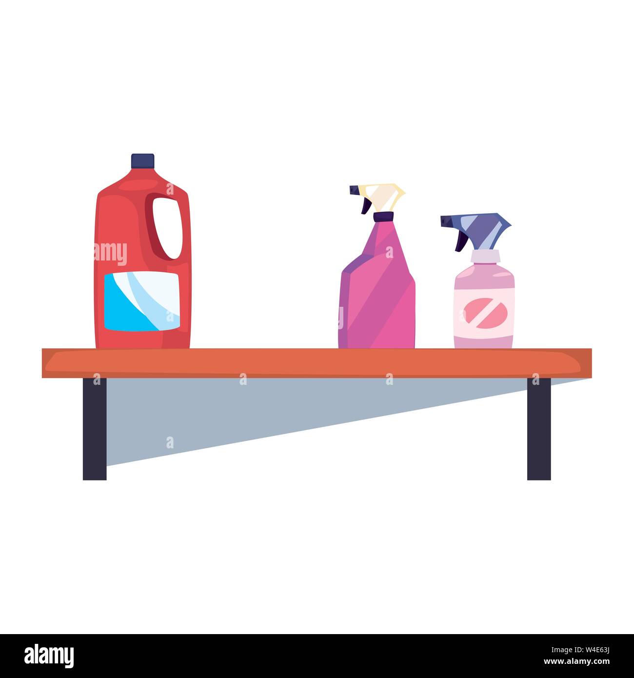 Plastic bottle cleaning fluid Stock Vector Images - Alamy