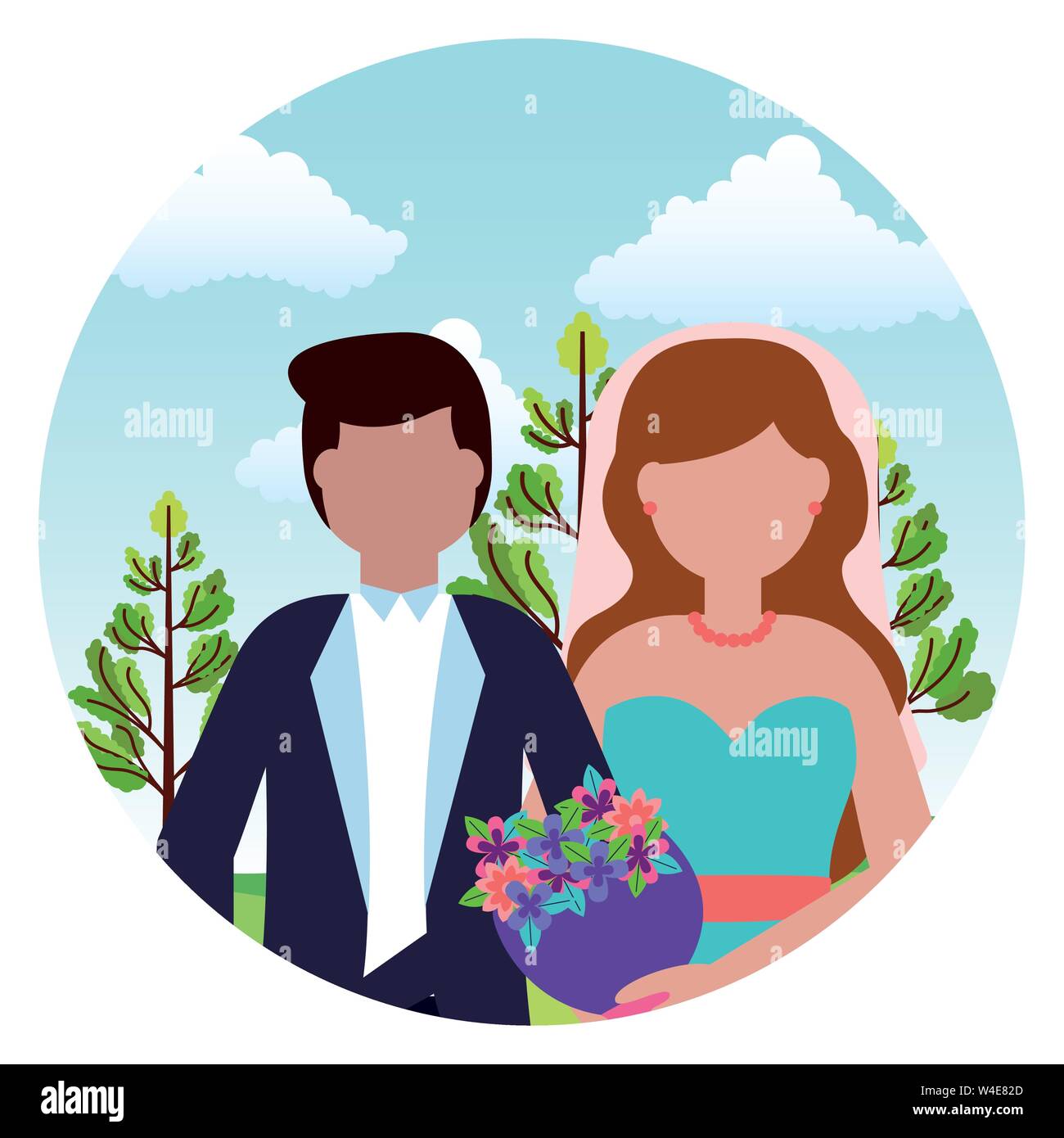 bride and groom wedding day Stock Vector Image & Art - Alamy