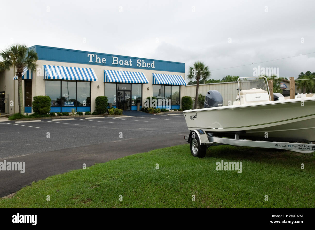 The Boat Shed, retail boat store at SC, USA Stock Photo Alamy