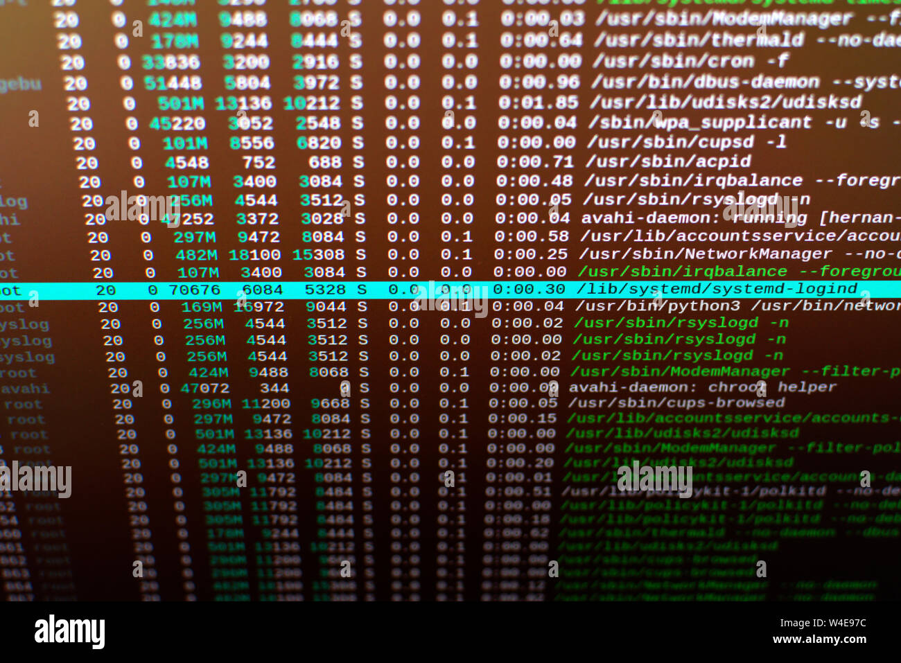 Close up computer screen terminal hi-res stock photography and images ...