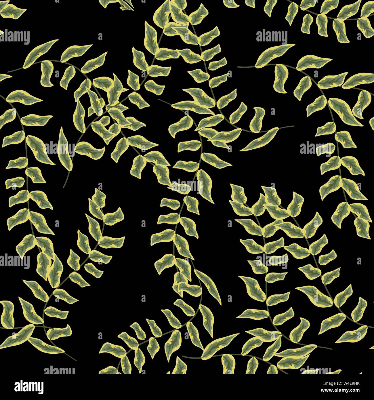 Vector Leaf Seamless Pattern. Abstract leaves texture Stock Vector ...