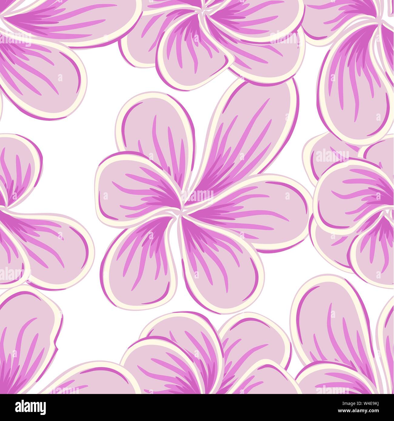 Seamless hand drawn flower pattern Stock Vector Image & Art - Alamy