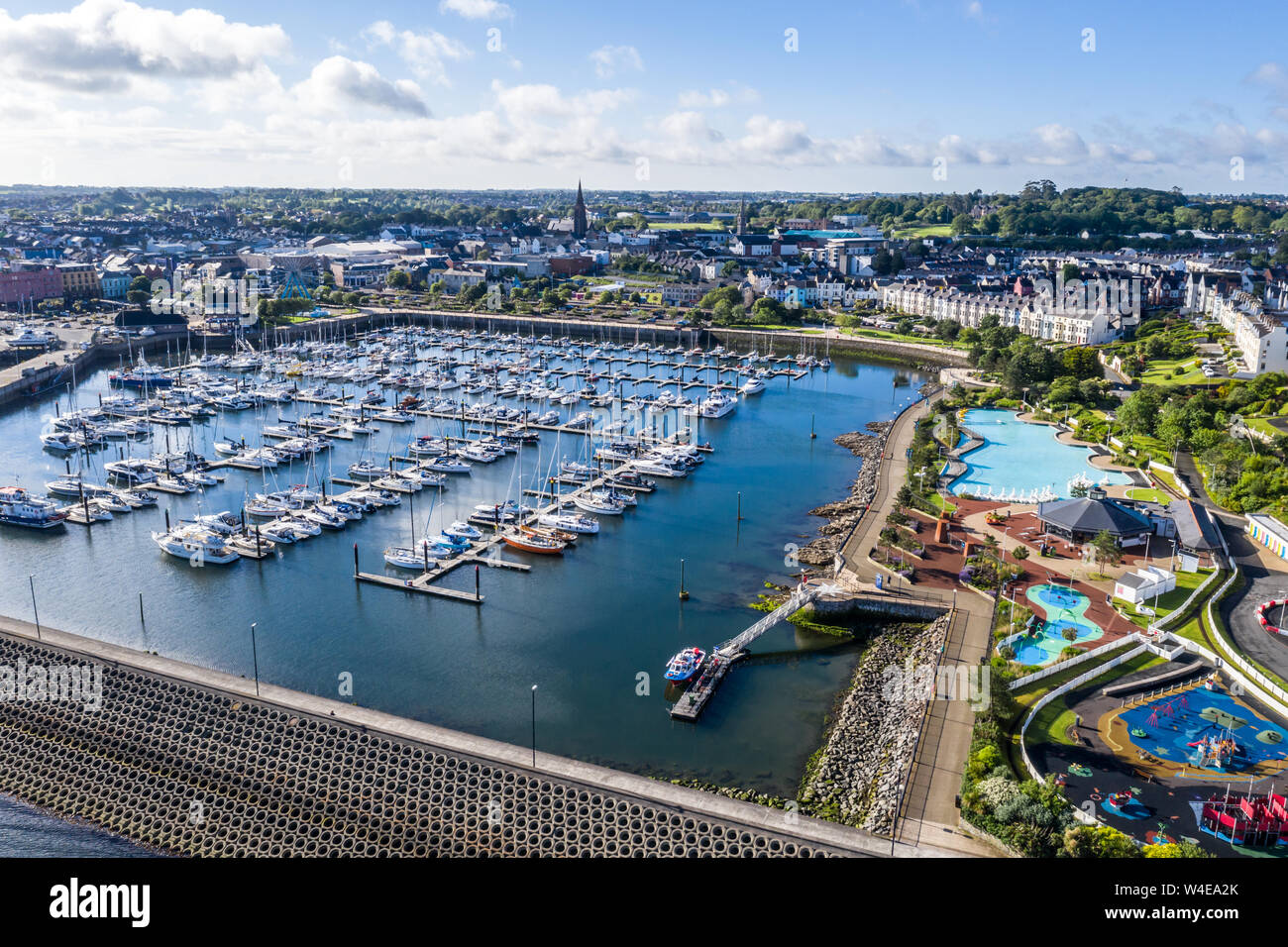 Bangor town and marina Stock Photo