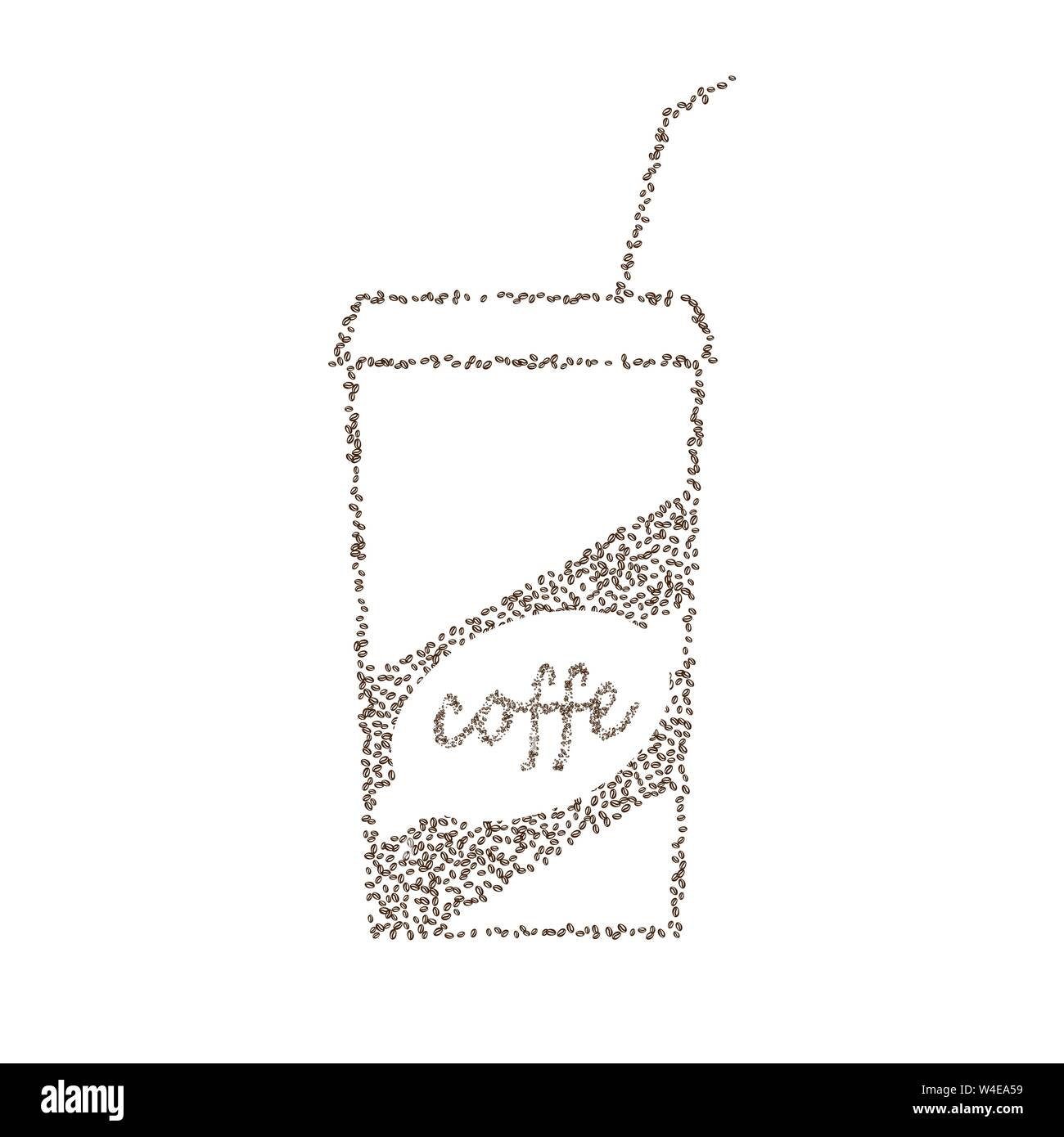 Simple flat Coffee cup icon isolated on white background. Modern ...